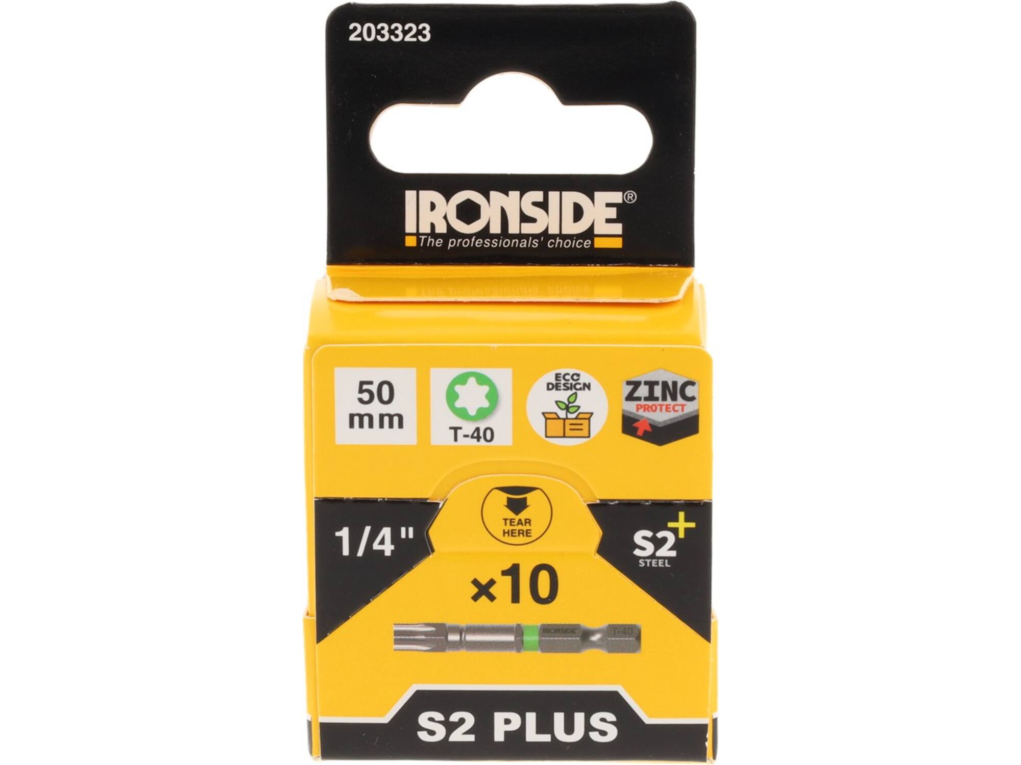 Ironside Bit 1/4 standaard S2 10 stuks tx40-50 mm