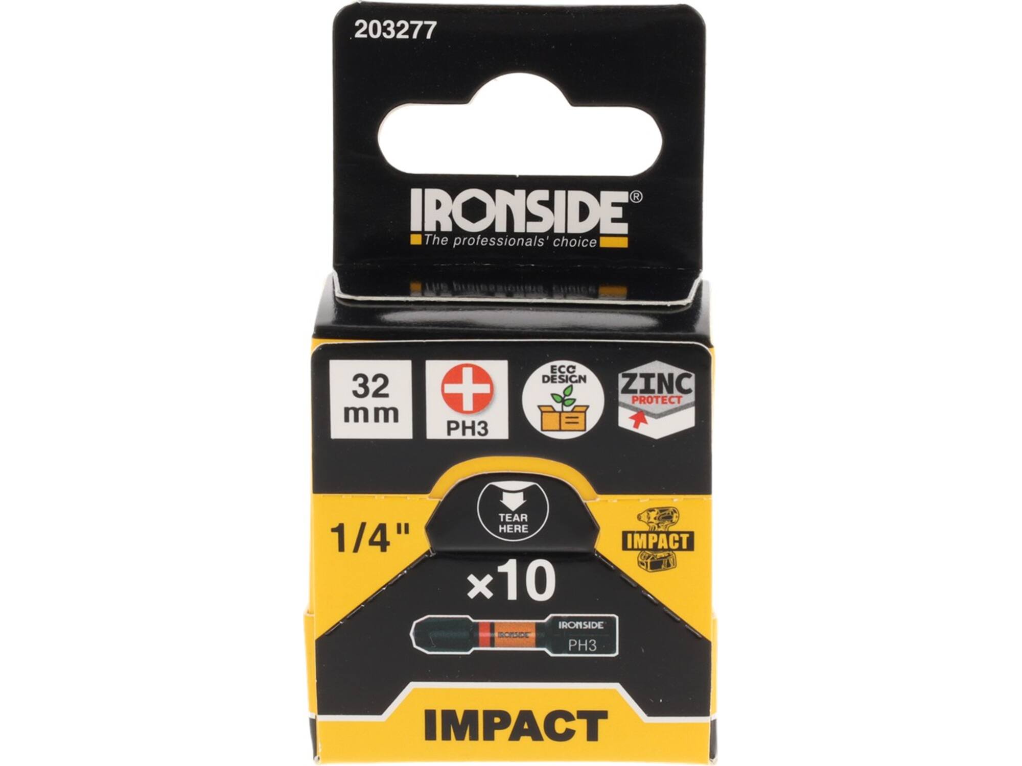 Ironside Bit 1/4 impact S2 10 stuks ph3-32 mm