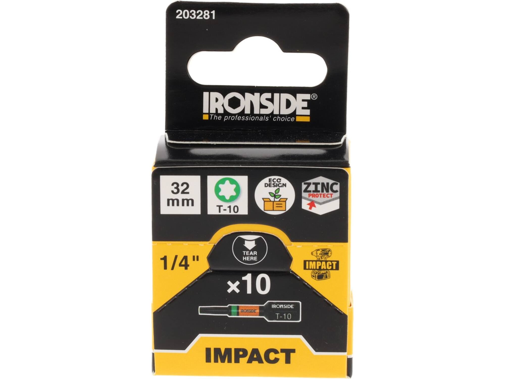 Ironside Bit 1/4 impact S2 10 stuks tx10-32 mm