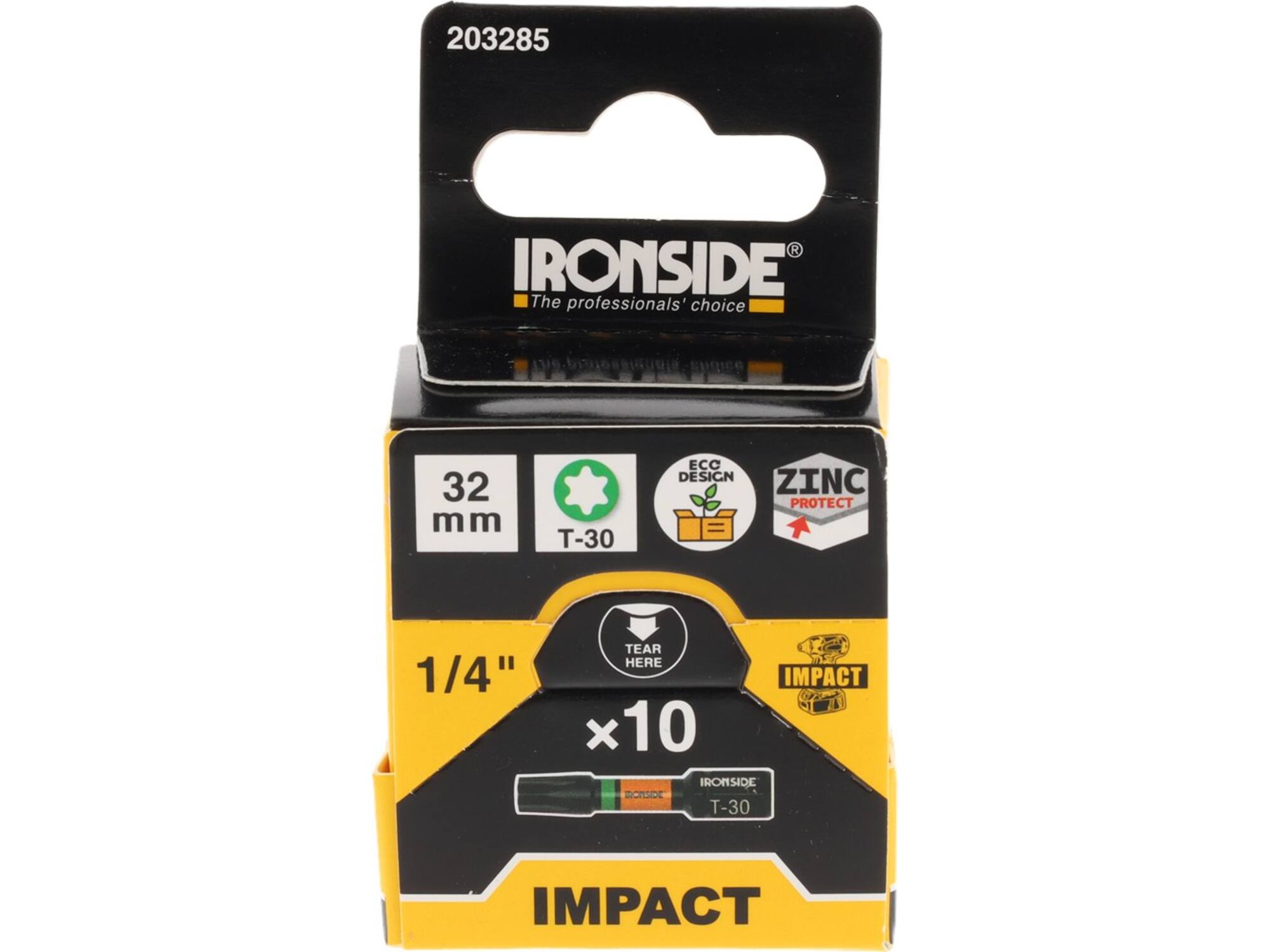 Ironside Bit 1/4 impact S2 10 stuks tx30-32 mm