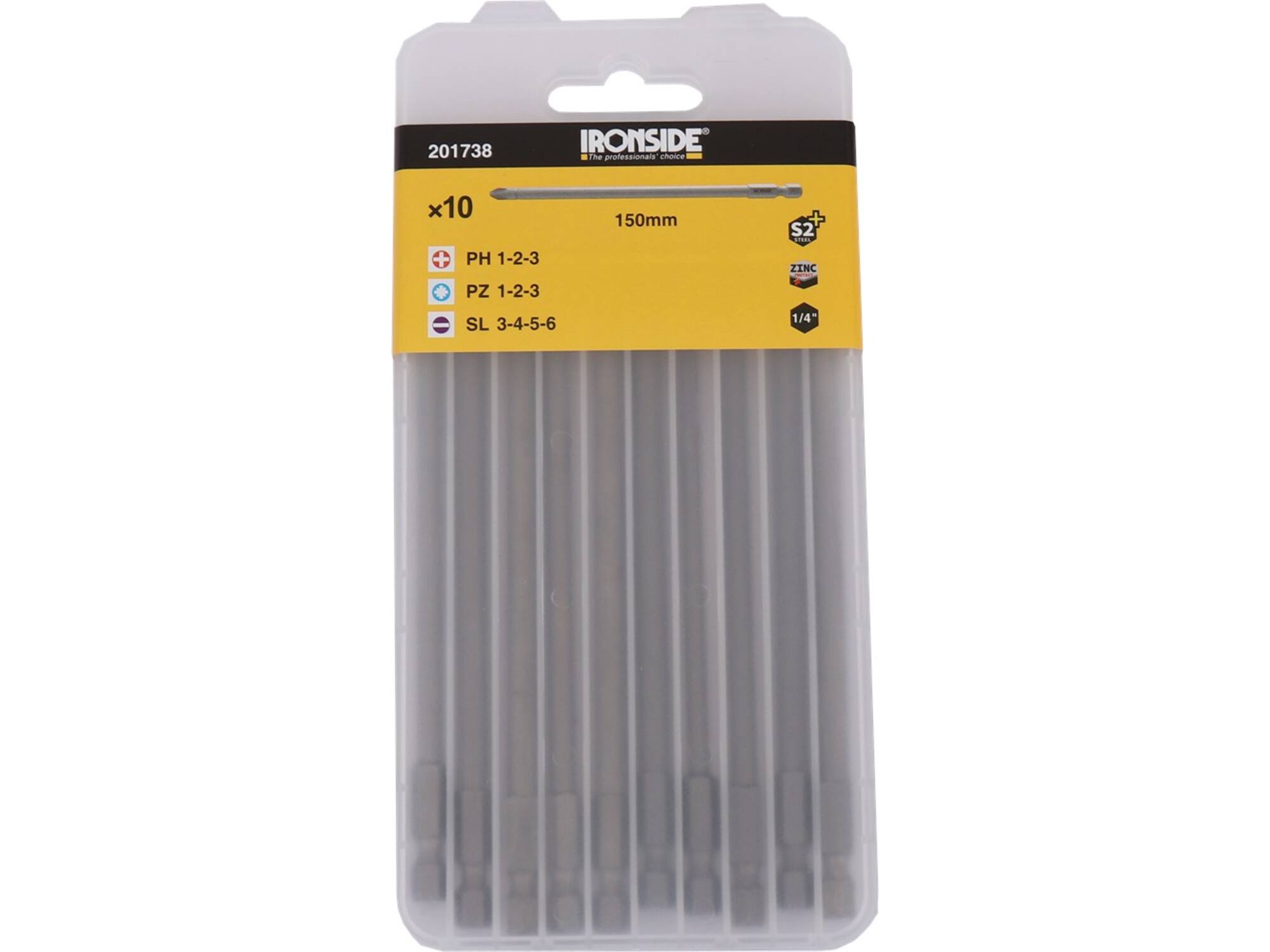 IRONSIDE Bitset PH-PZ-SL 10-DELIG 150 MM