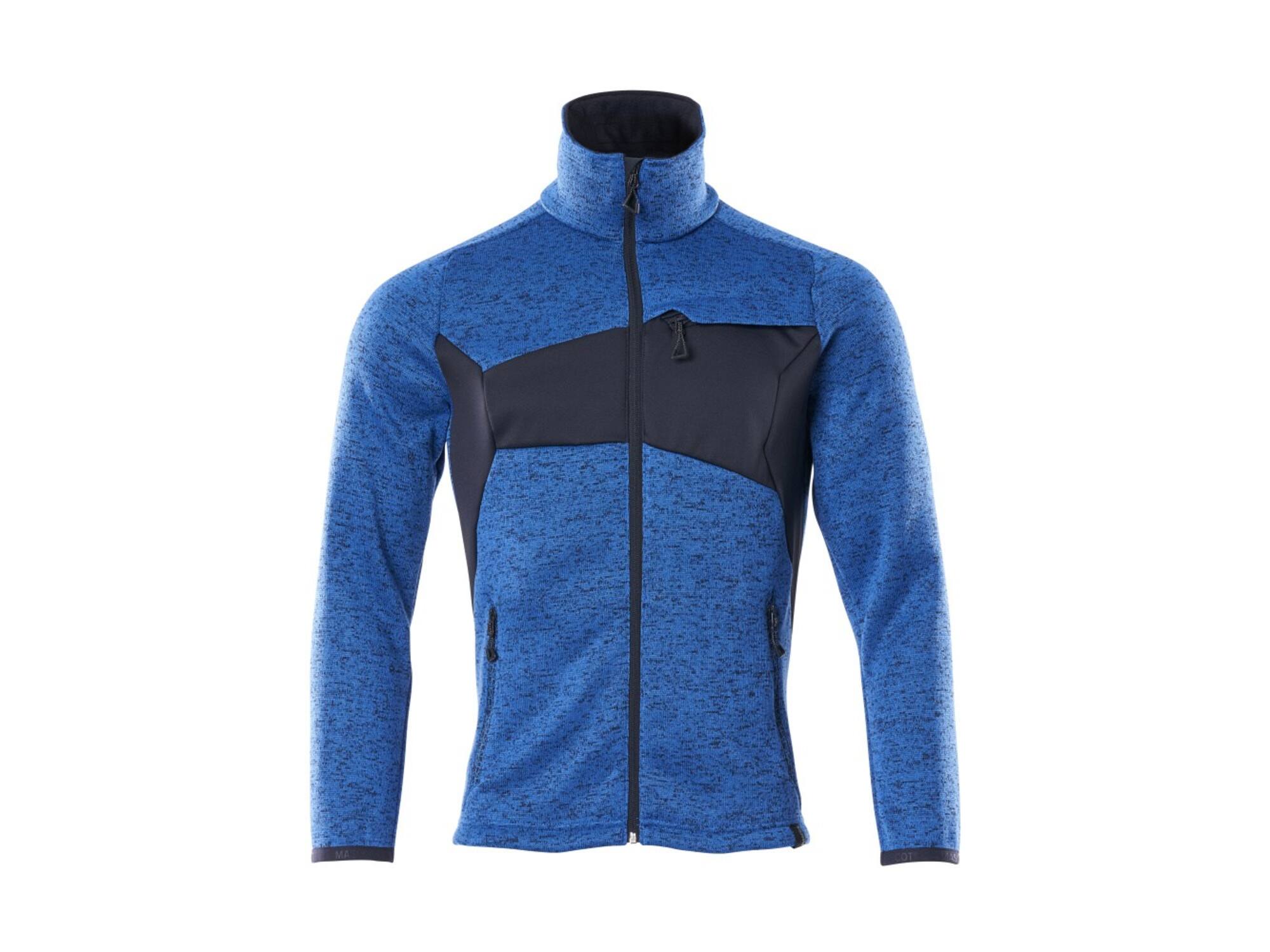 Mascot Gebreide trui met rits helder blauw/donkermarine 3XL