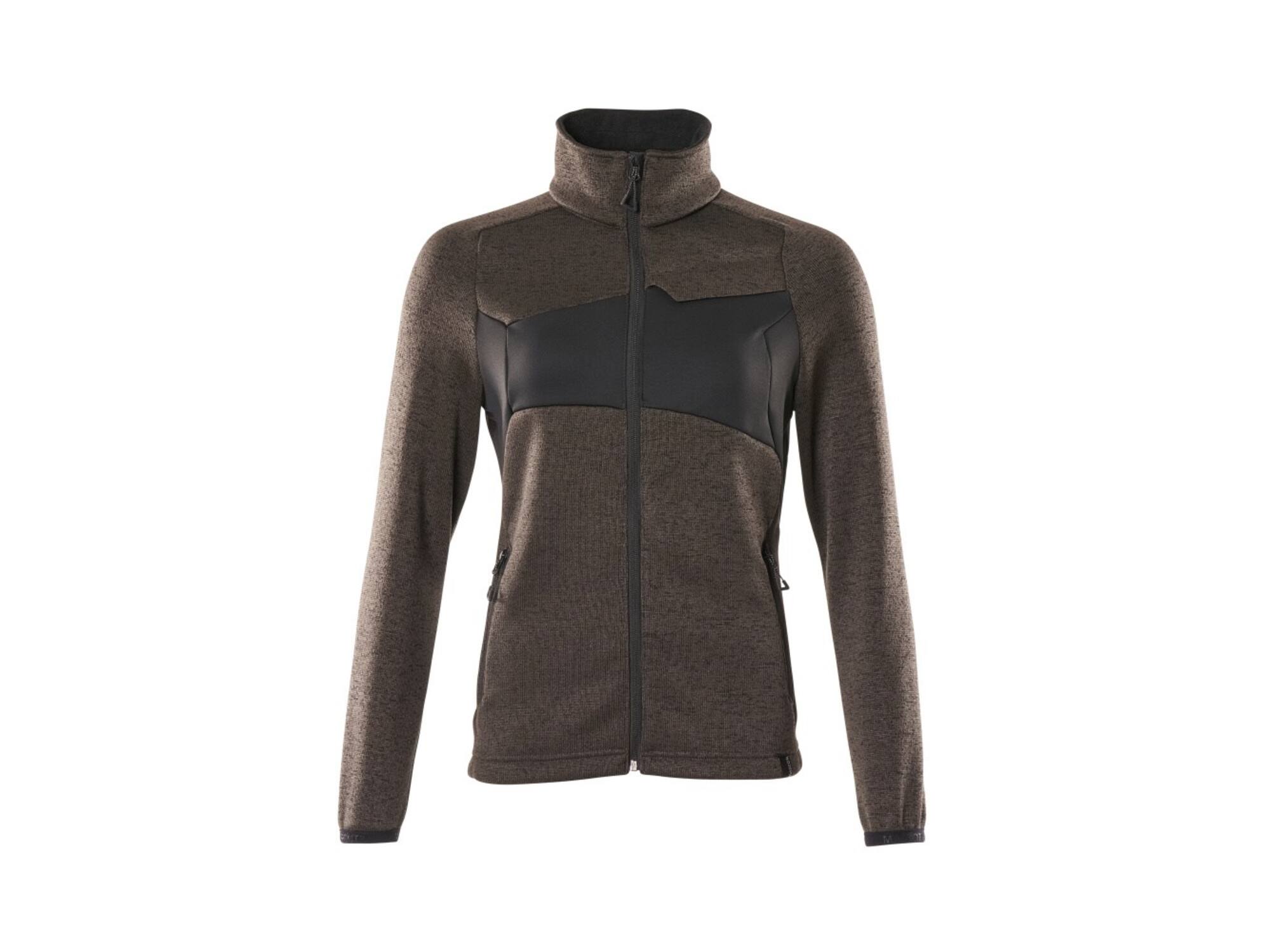 Mascot Gebreide trui met rits dames donkerantraciet/zwart 2XL