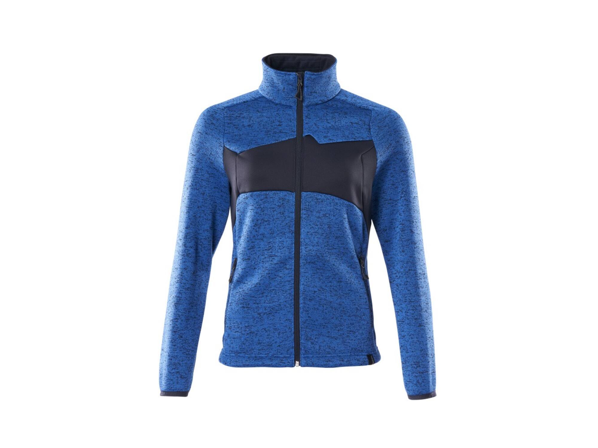 Mascot Gebreide trui met rits dames helder blauw/donkermarine L