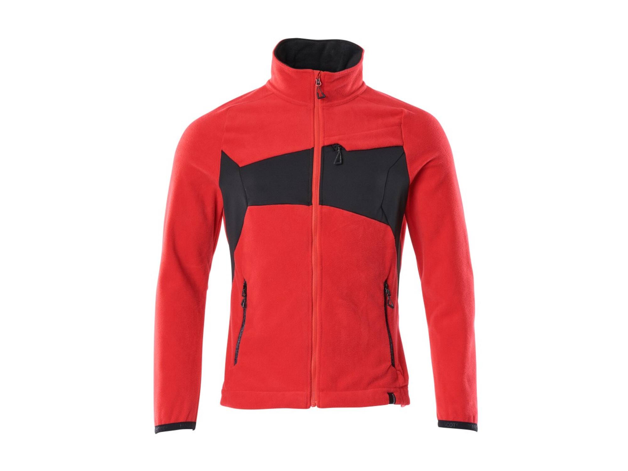 Mascot Fleecetrui met rits signaalrood/zwart 4XL