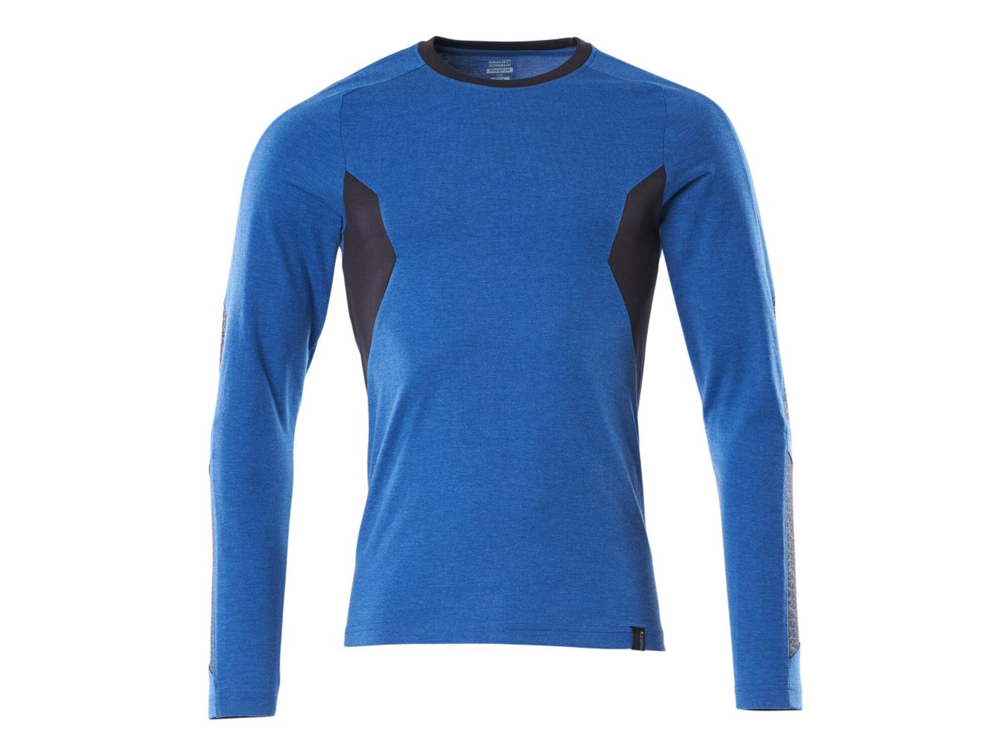 Mascot T-shirt met lange mouwen helder blauw/donkermarine 4XLONE