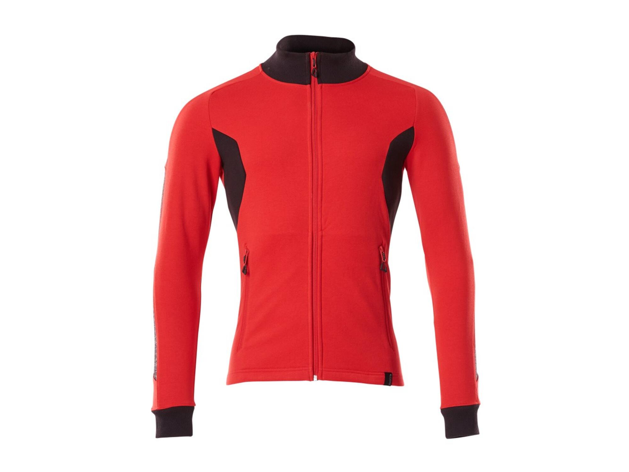 Mascot Sweatshirt met rits signaalrood/zwart 2XLONE