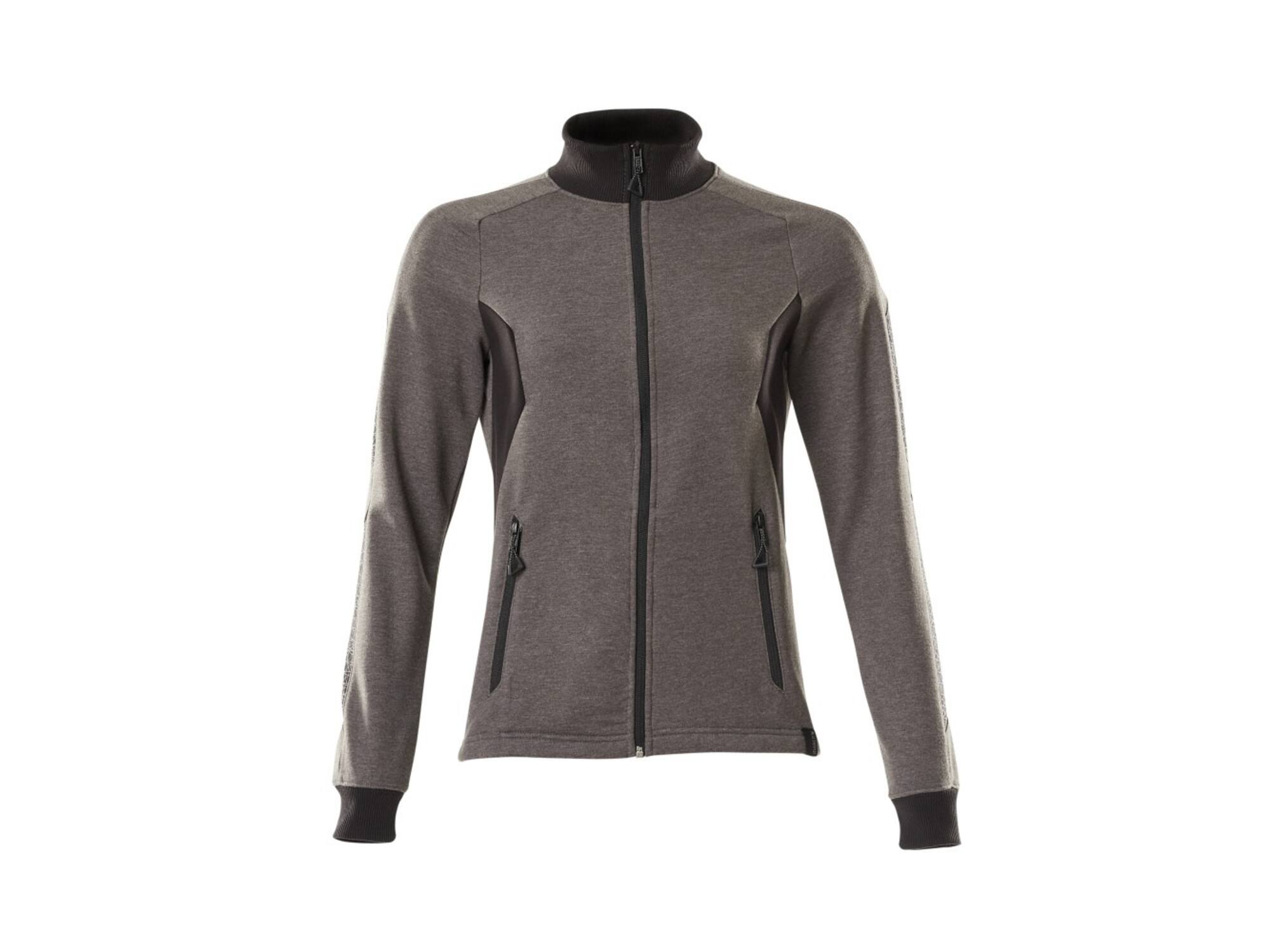 Mascot Sweatshirt met rits dames donkerantraciet/zwart L ONE