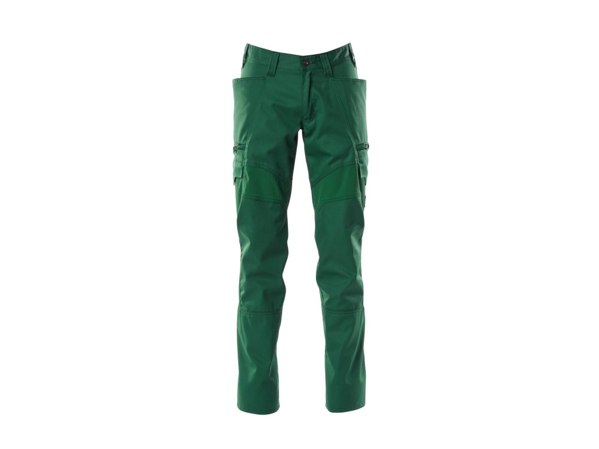 MASCOT Werkbroek stretch panelen met dijbeenzak GROEN 82C58