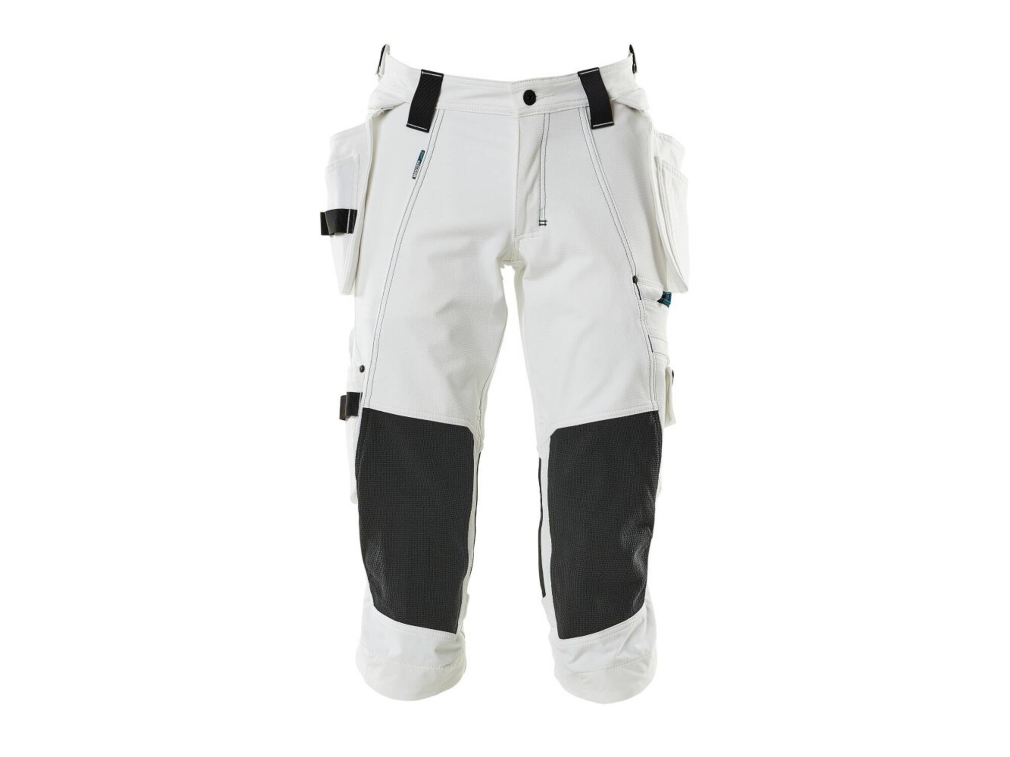 MASCOT Driekwart werkbroek stretch met spijkerz WIT C54