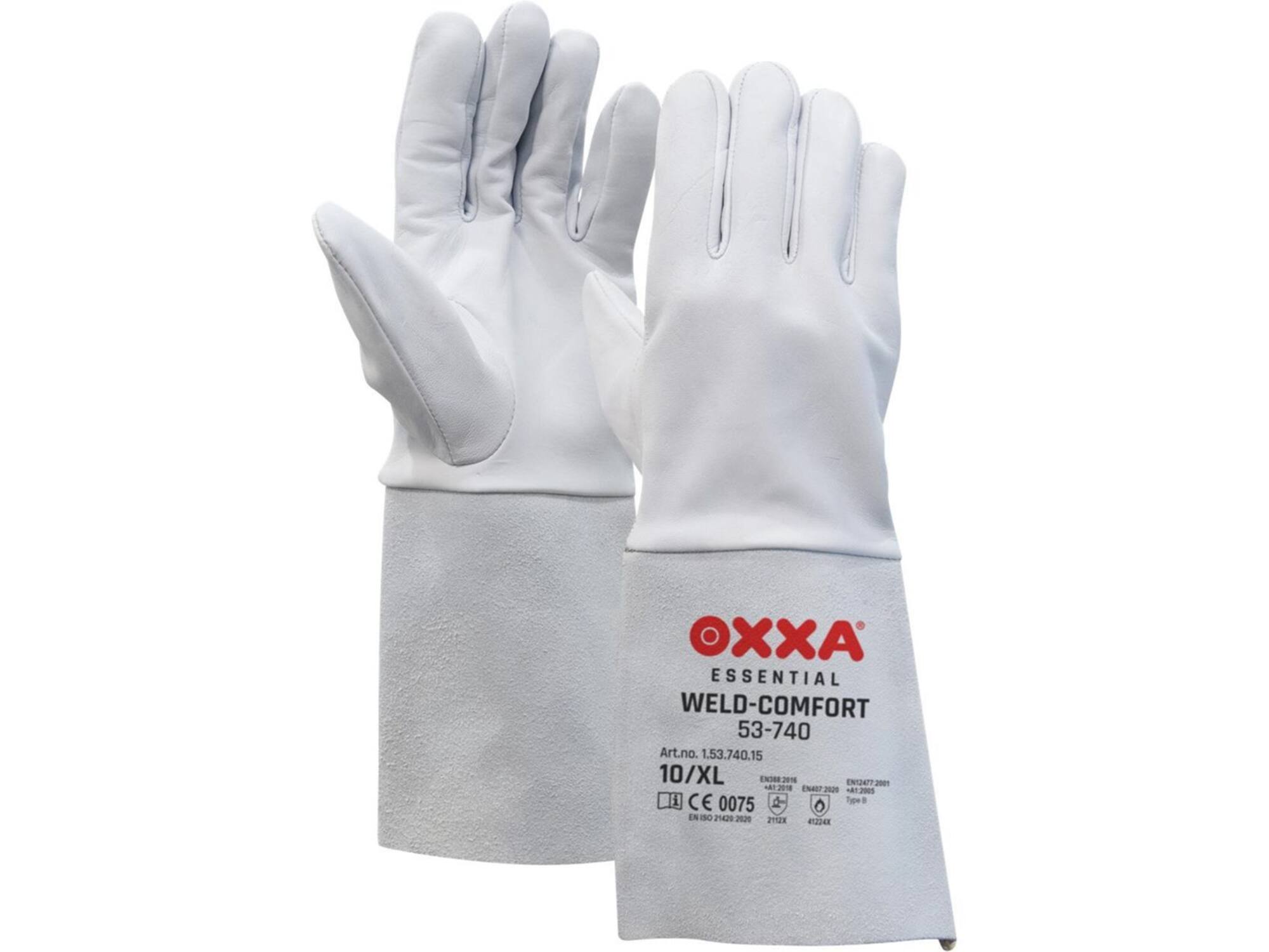 OXXA Lashandschoen wit nappaleder WELD-COMFORT 53-740 10/XL