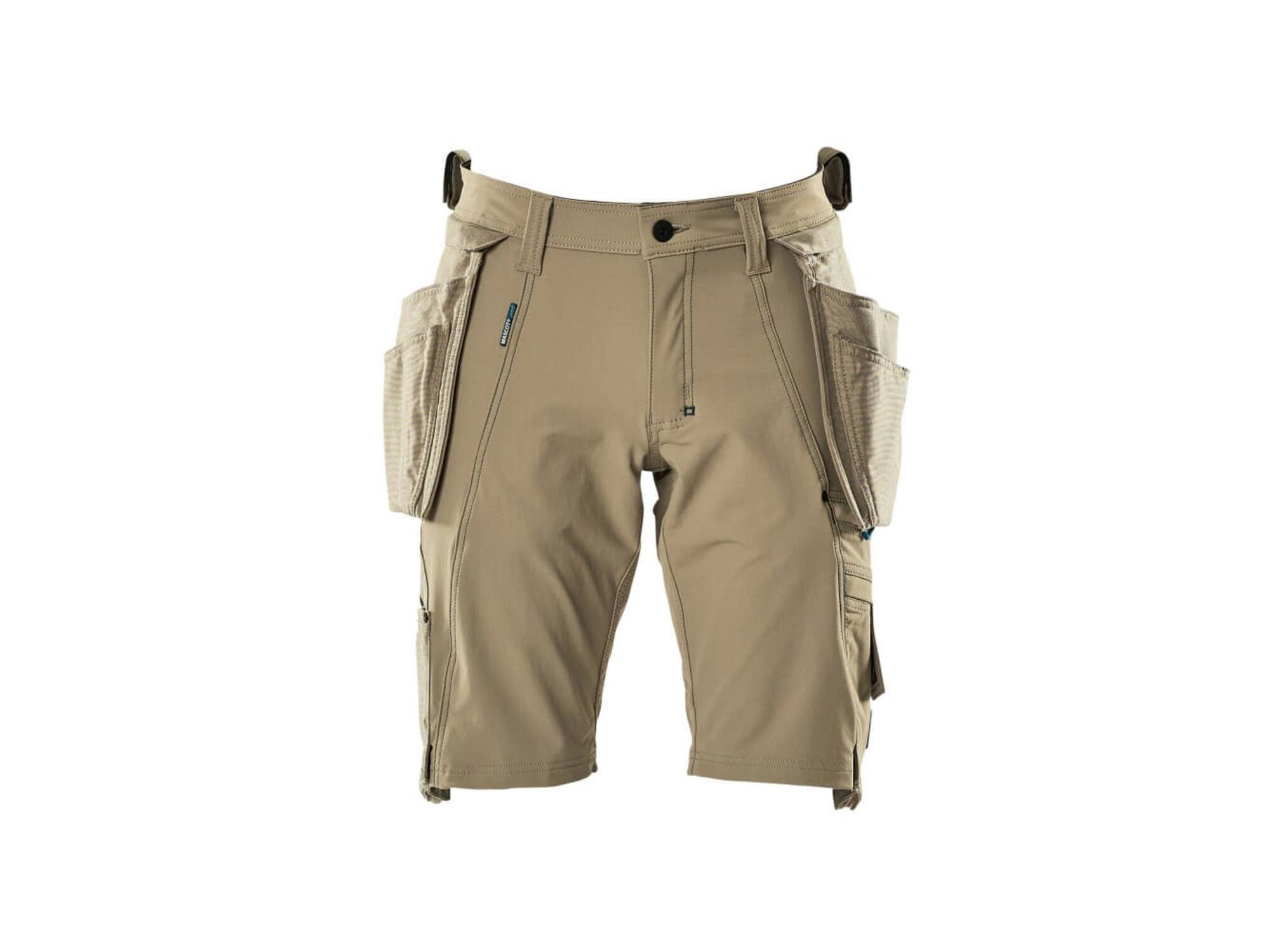 Mascot Korte werkbroek stretch met spijkerzakken lichtkhaki C58