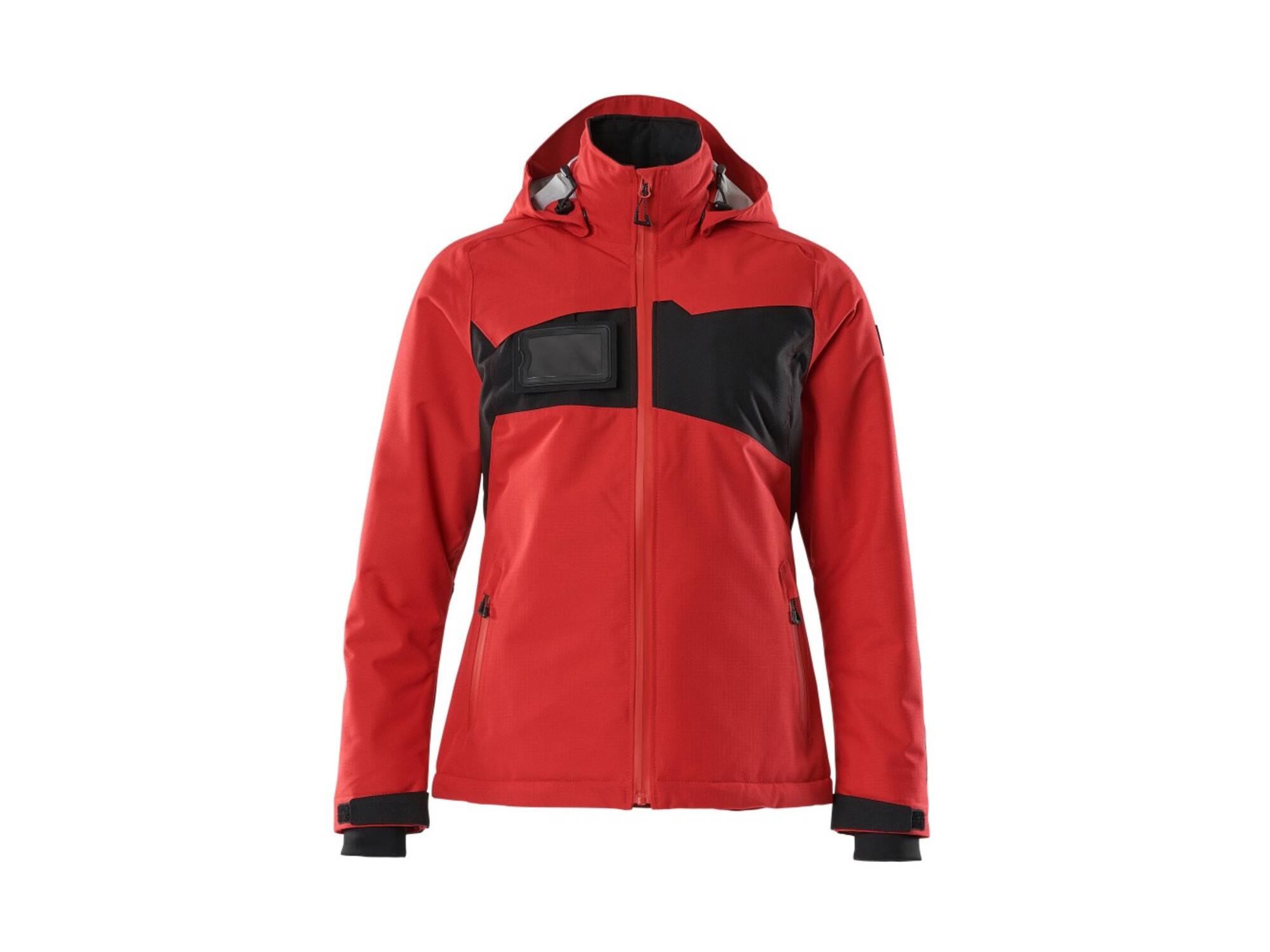 Mascot Winterjack met climascot dames signaalrood/zwart L