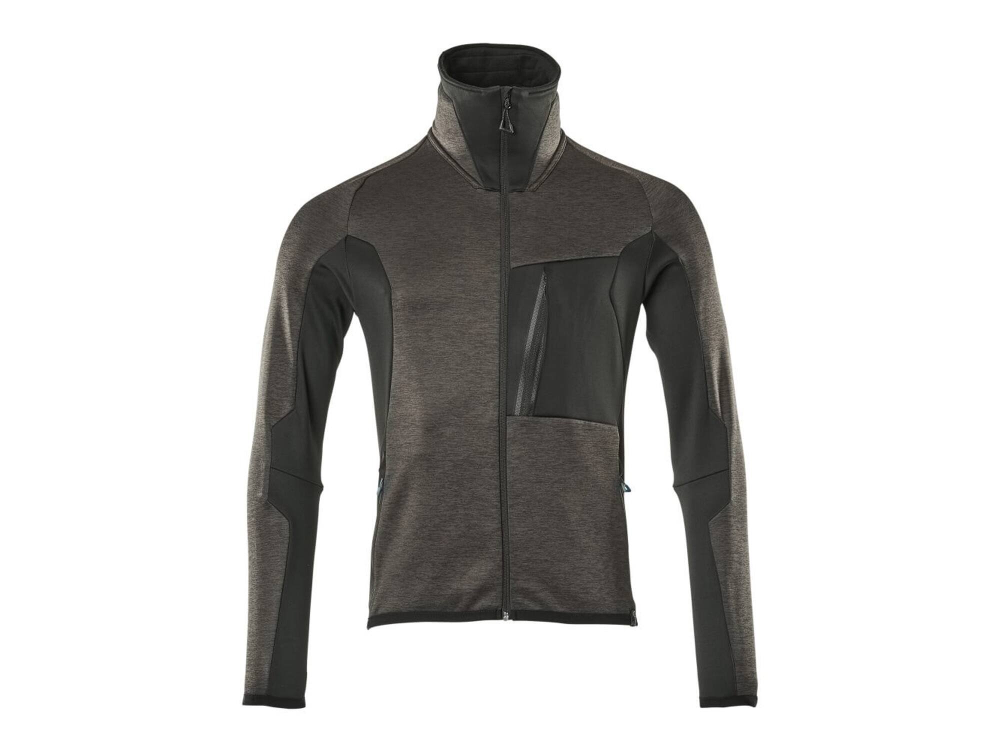 MASCOT Microfleece jack stretch hoge kraag DONKER ANTRACIET/ZWART L