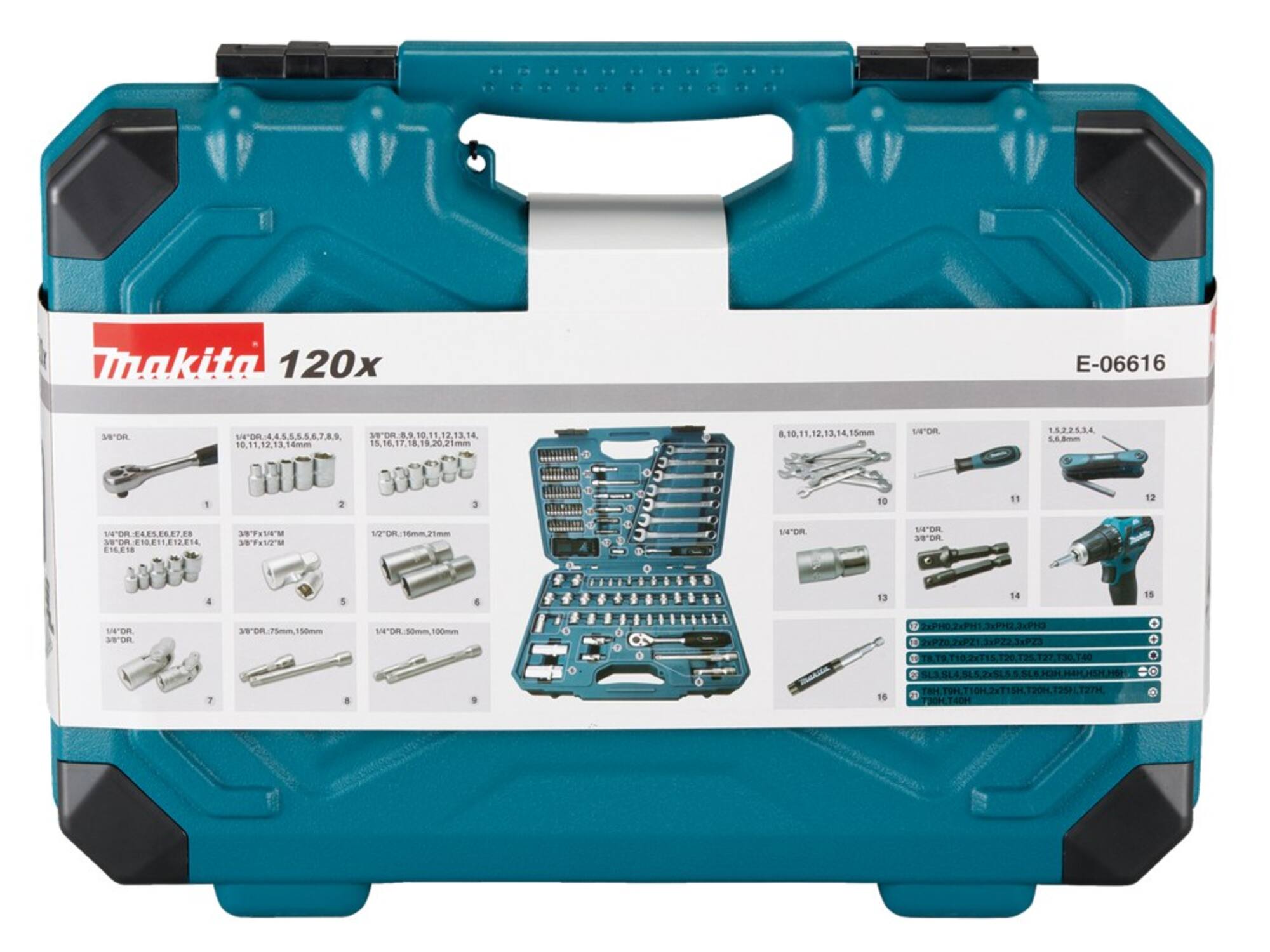 MAKITA Handgereedschapset E-06616 120 DELIG
