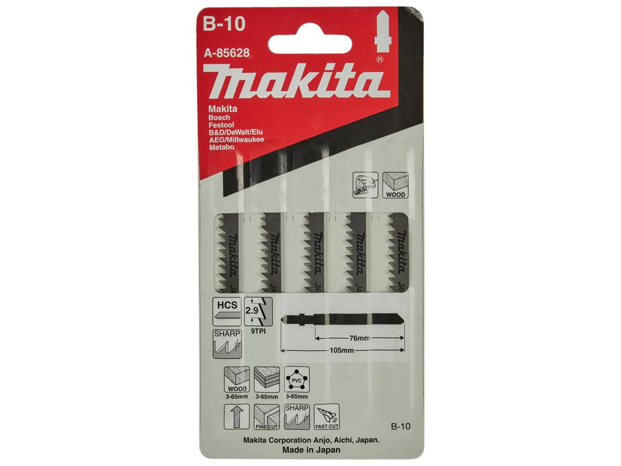 MAKITA Decoupeerzaagblad HOUT 76MM