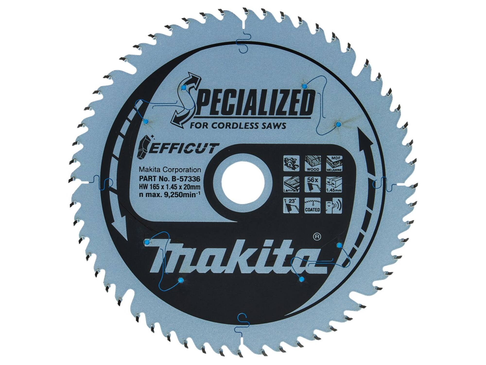 MAKITA Cirkelzaagblad HOUT / 56 TANDS 165X20X1.6