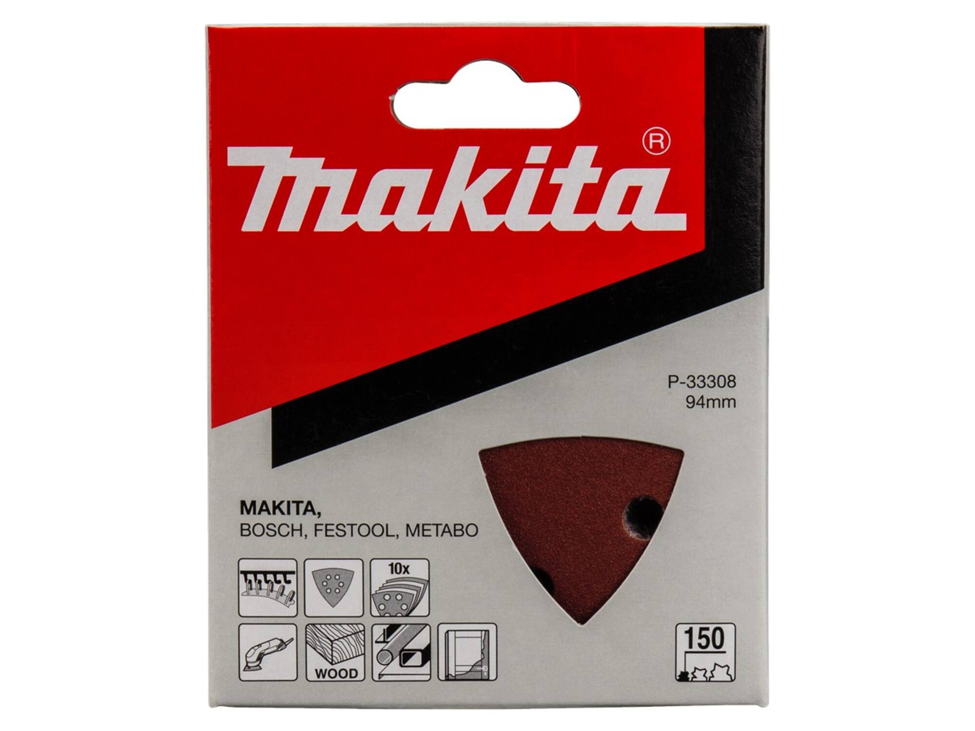 MAKITA Schuurpapier driekant K150 94MM