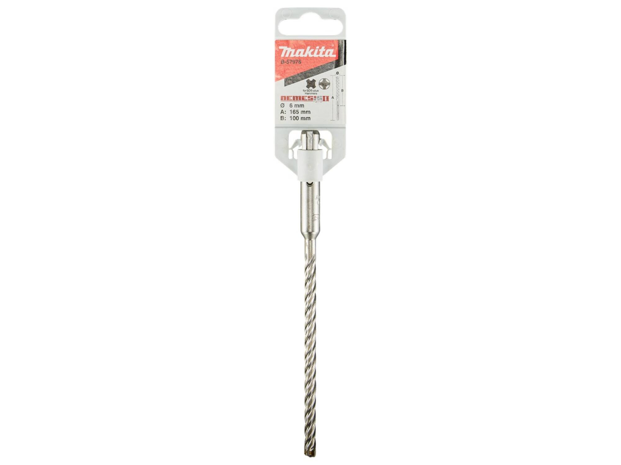 MAKITA Hamerboor SDS-plus 4-snijder P4S 6X165MM