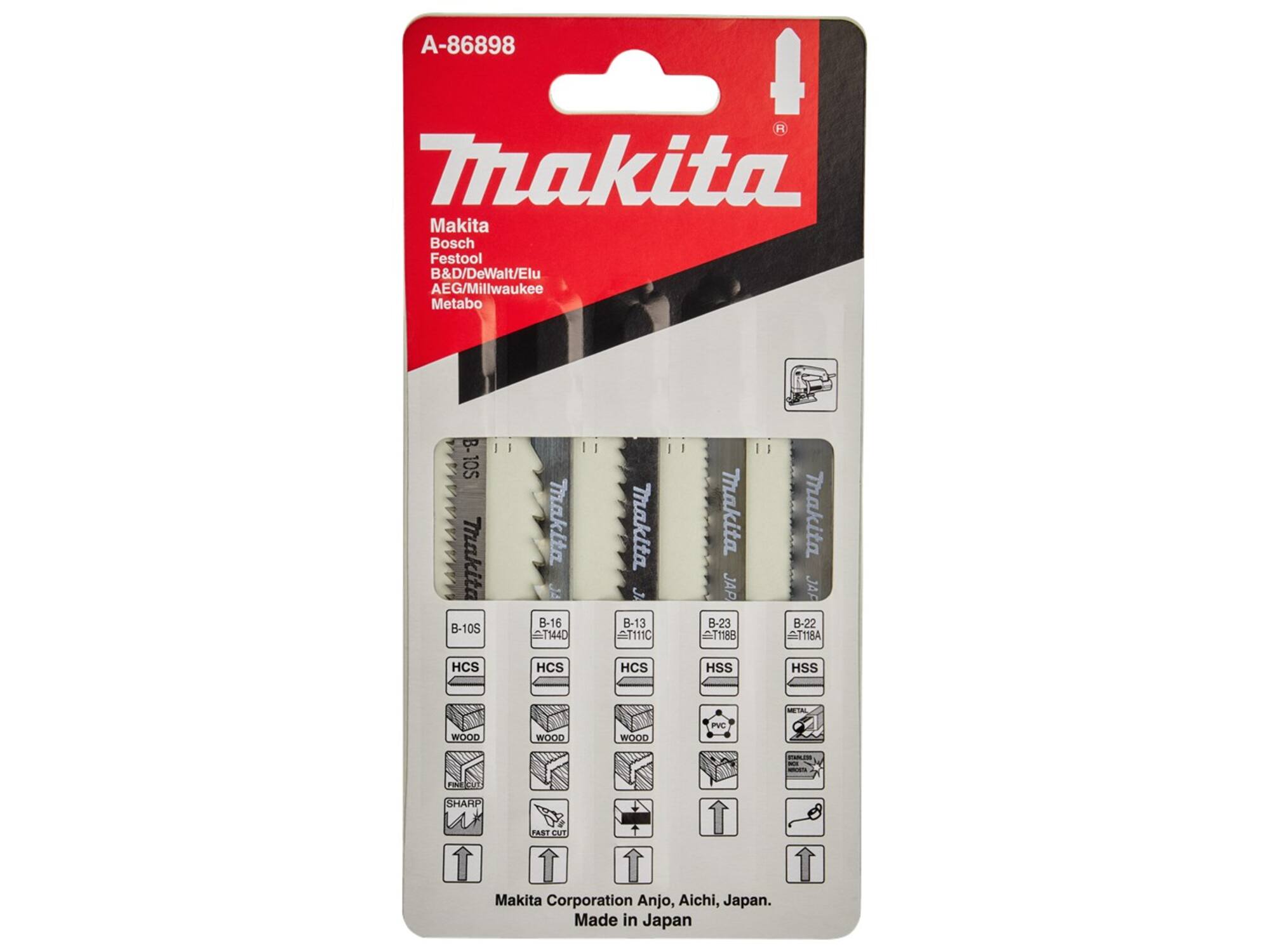 Makita Decoupeerzaagbladen set 5-delig