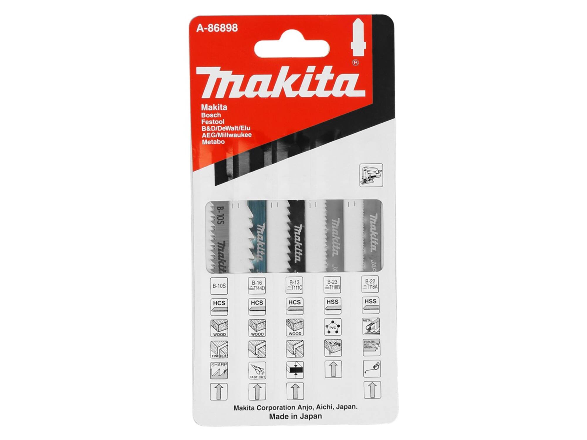 Makita Decoupeerzaagbladen set 5-delig