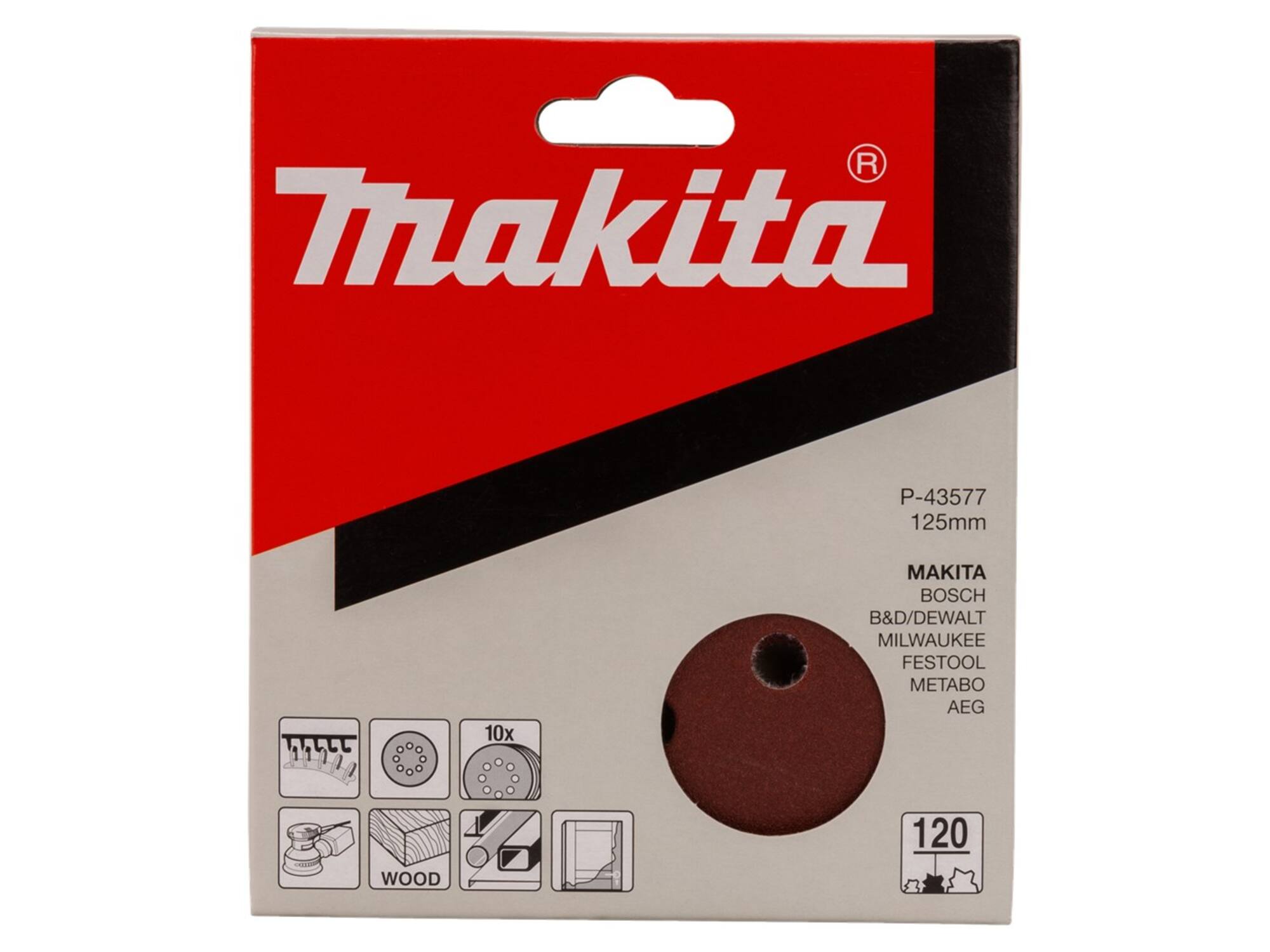 MAKITA Schuurpapier rond K120 125MM