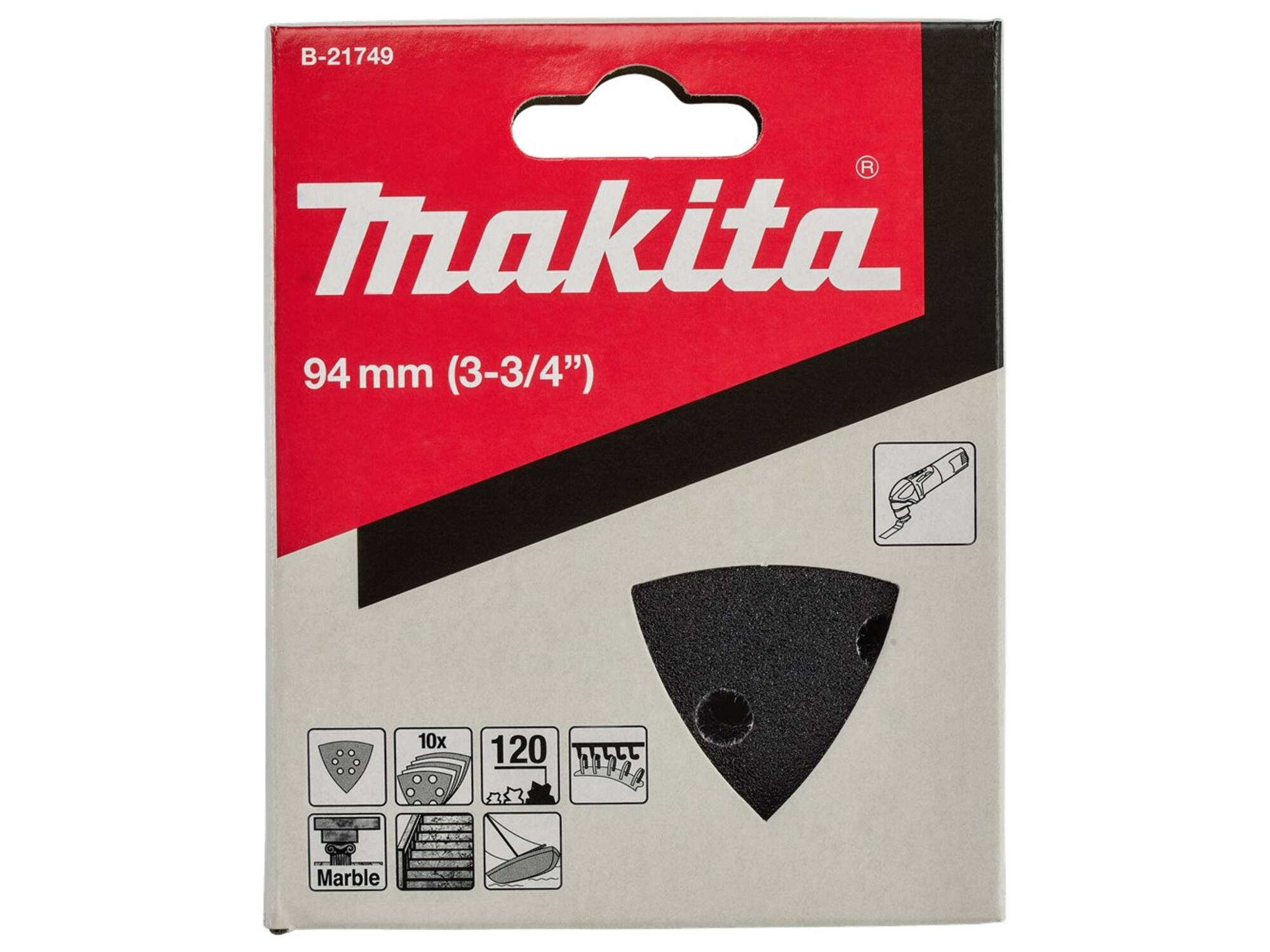 MAKITA Schuurpapier driekant K120 94MM