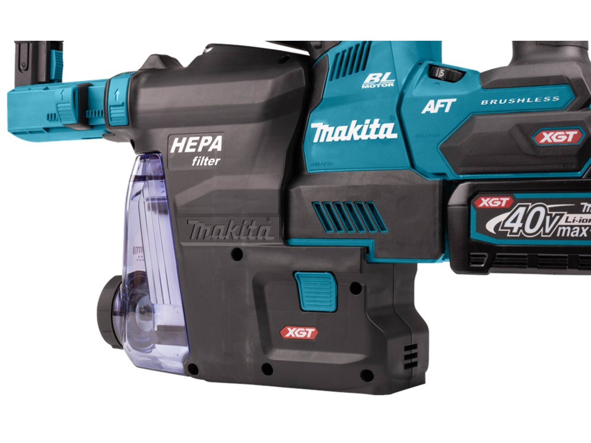 MAKITA Combihamer met stofafzuiging in Mbox HR002GM204 40V/4.0Ah