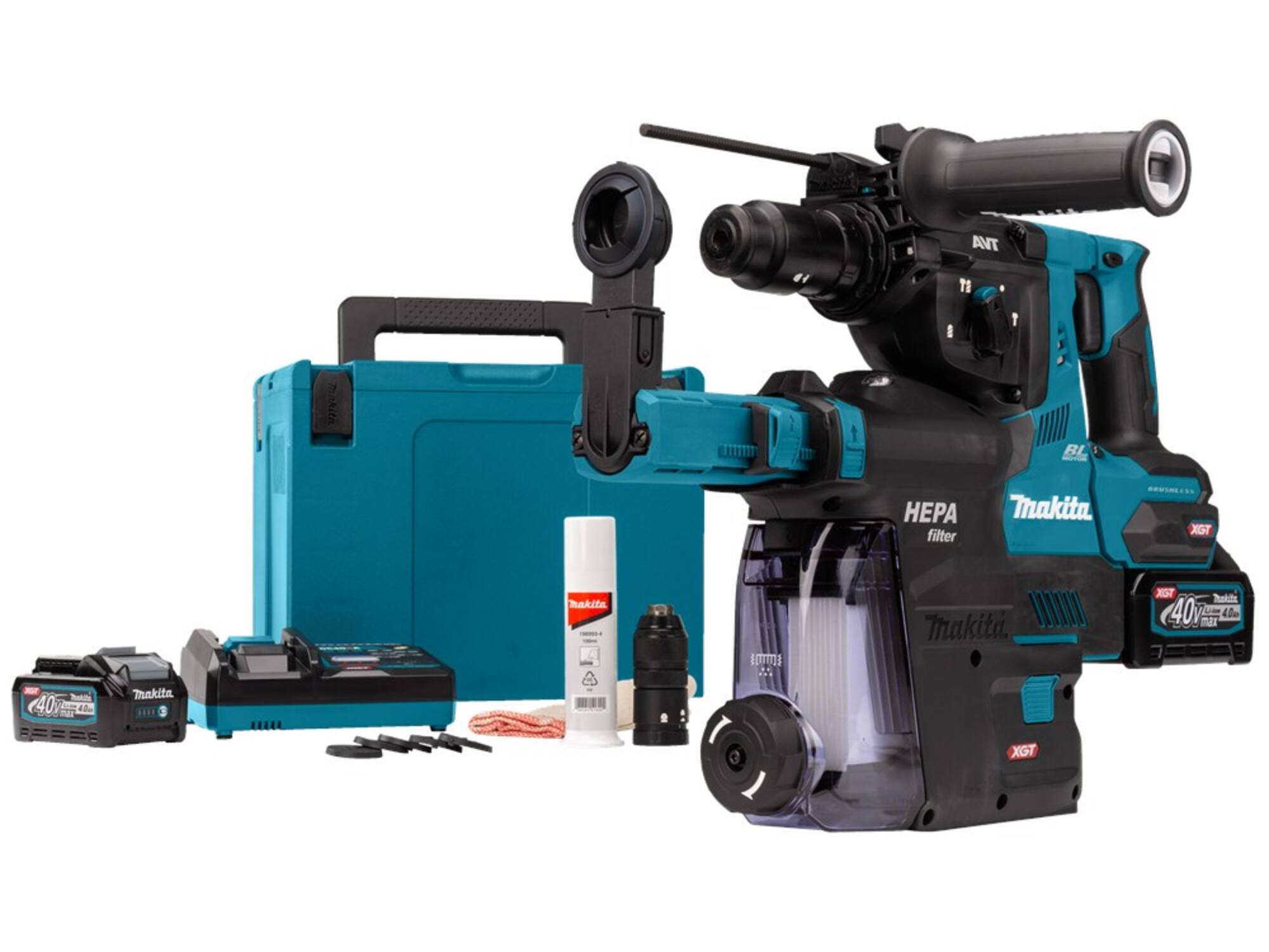 MAKITA Combihamer met stofafzuiging in Mbox HR004GM202 40V/4.0AH