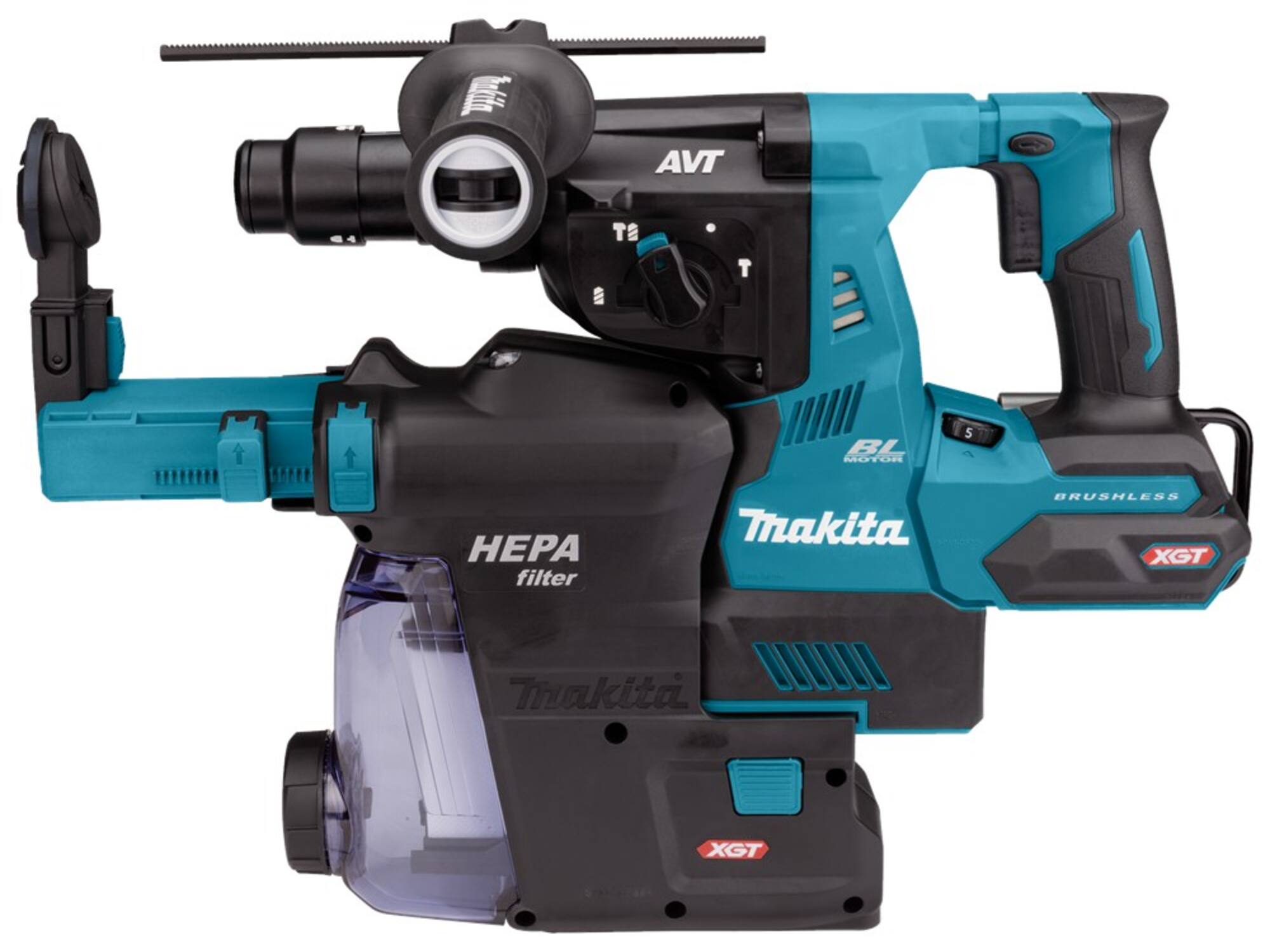 MAKITA Combihamer met stofafzuiging body m-Box HR004GZ02 40V
