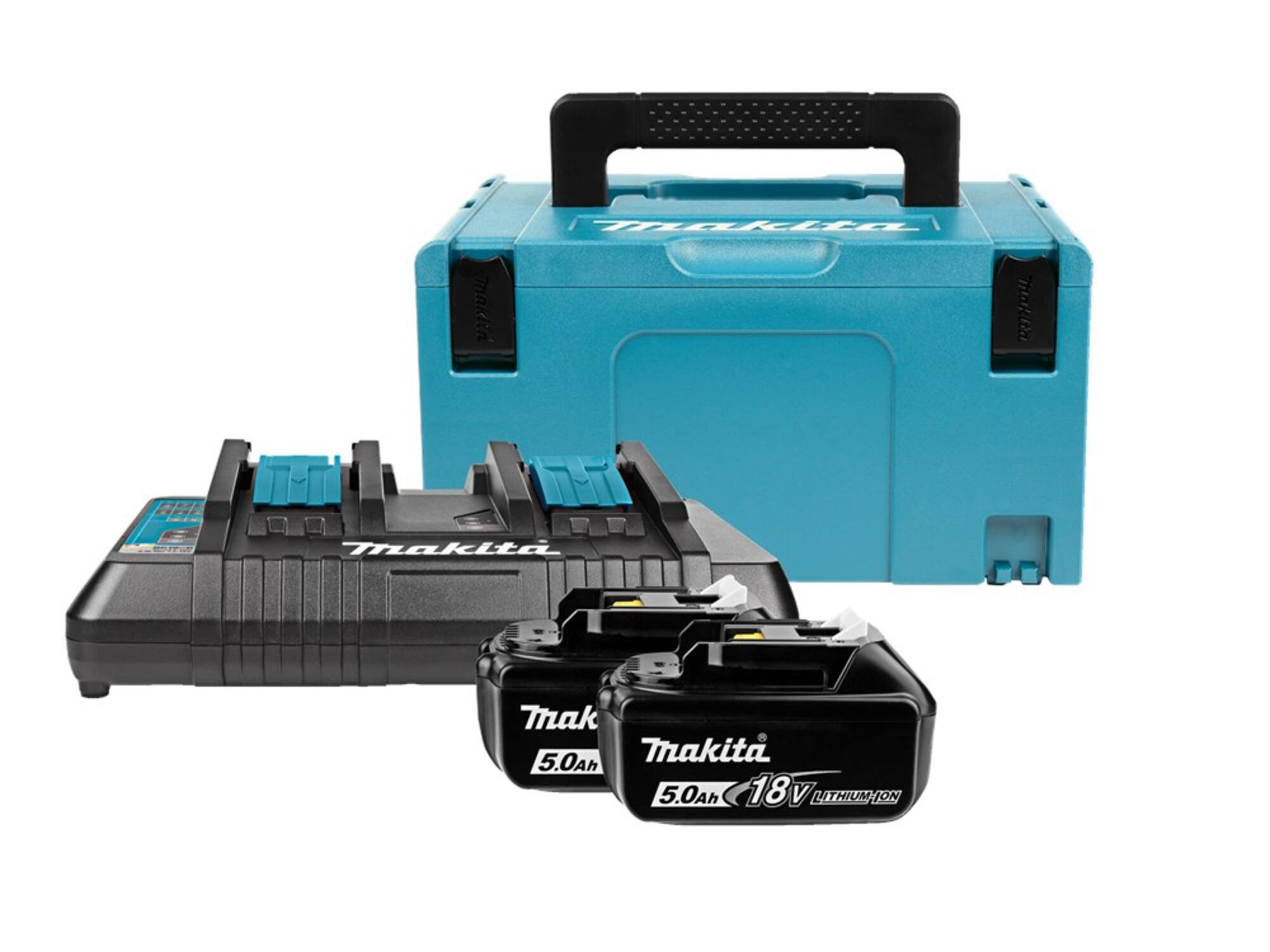 MAKITA Startset 2 accu's 1 lader in Mbox BL1850B - DC18RD 18V/5.0AH