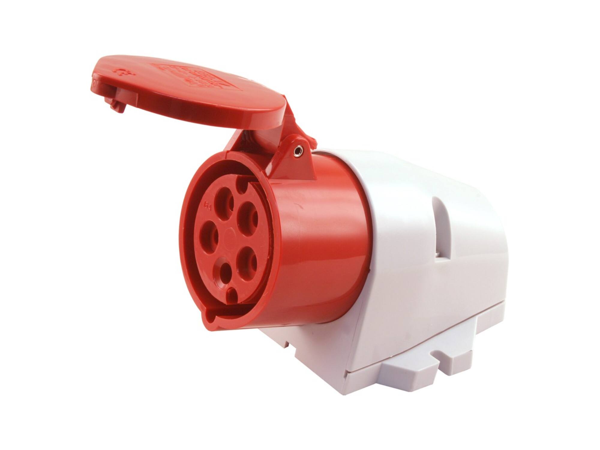 ABL Wandcontactdoos CEE 16A 5-polig bus ROOD