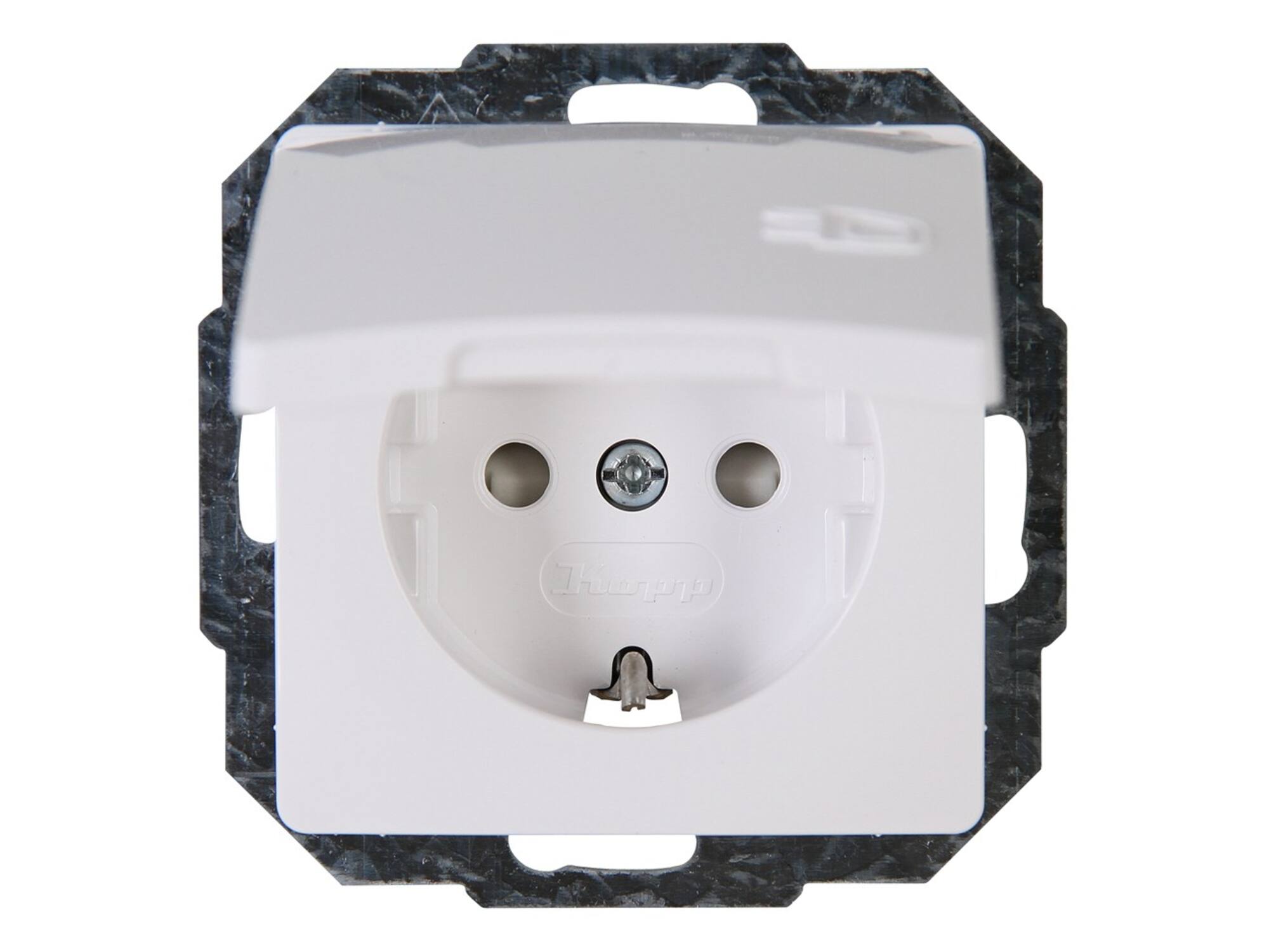 Kopp Wandcontactdoos 1V RA deksel arctic wit