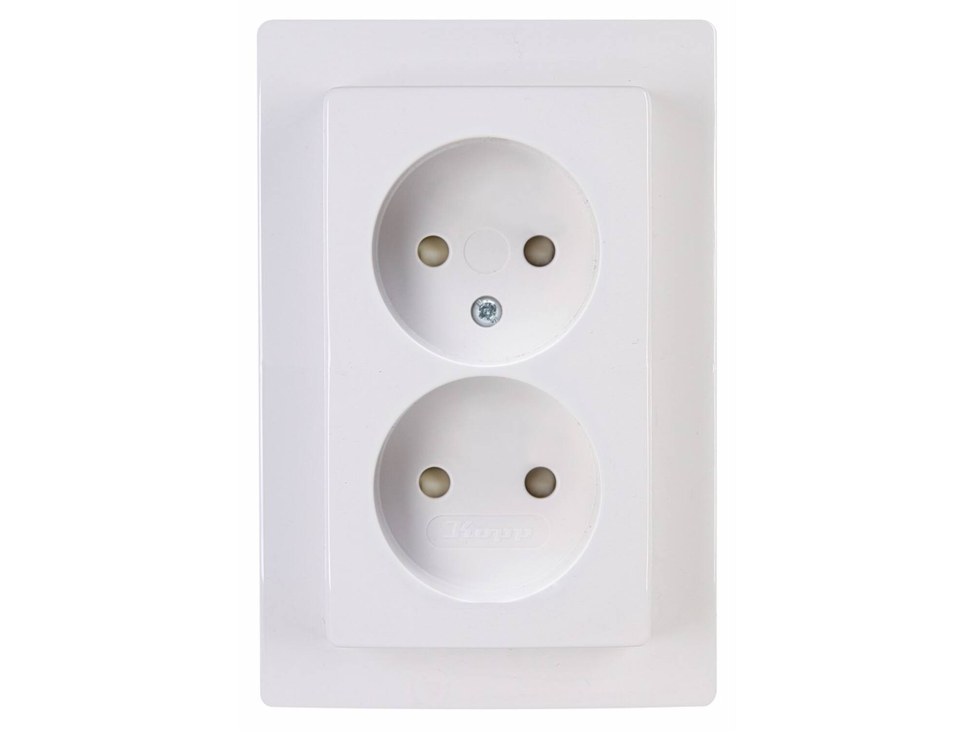 Kopp Wandcontactdoos 2V ZRA arctic wit
