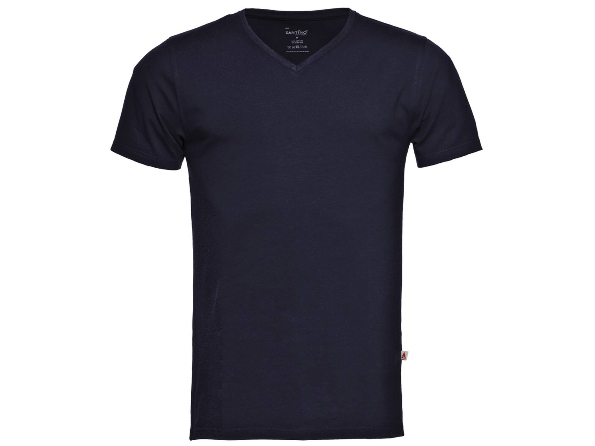 Santino T-shirt met V-hals Jazz blauw maat S