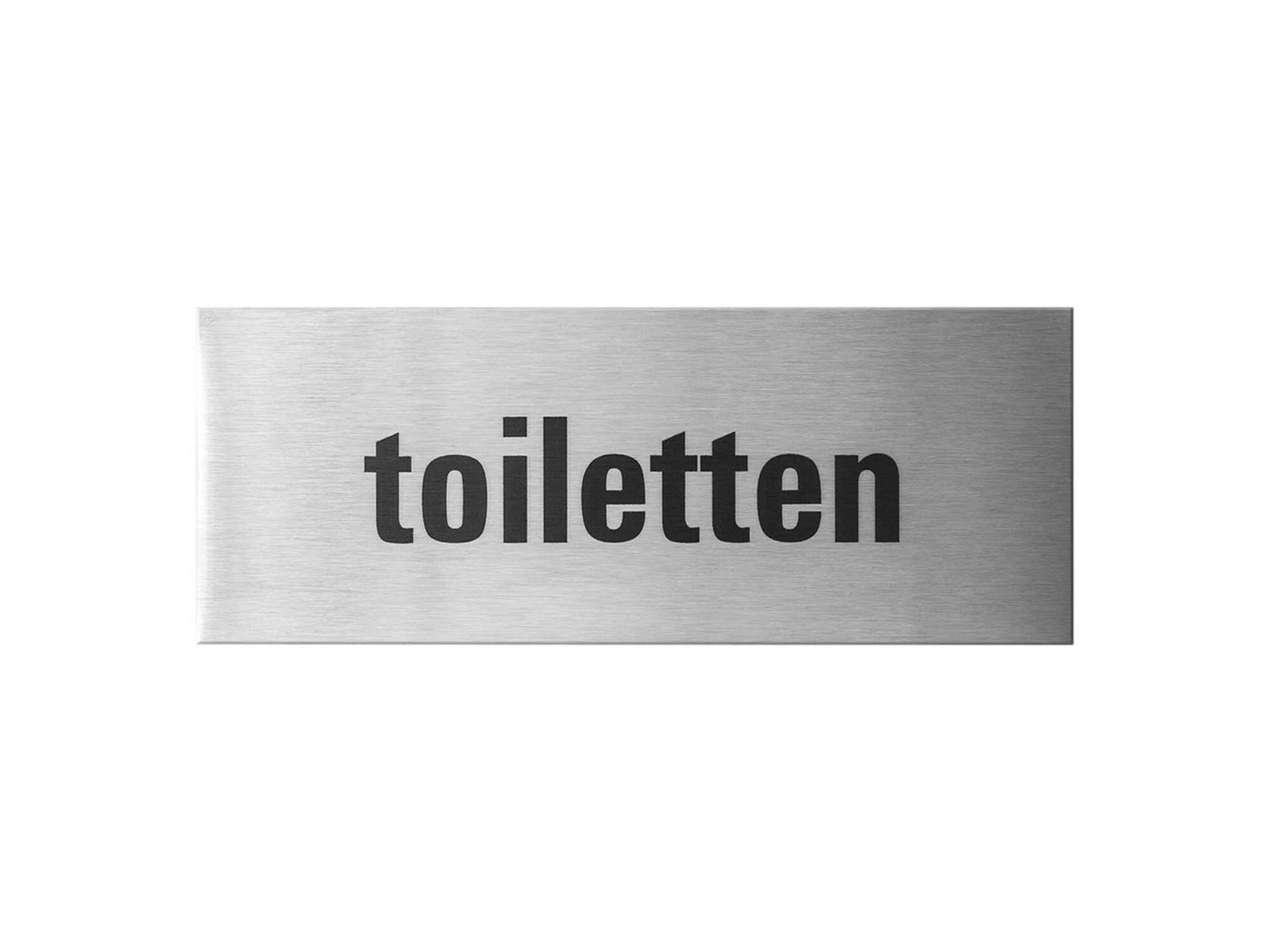 GPF Deurbordje 'Toiletten' rechthoekig zelfk RVS GEBORSTELD