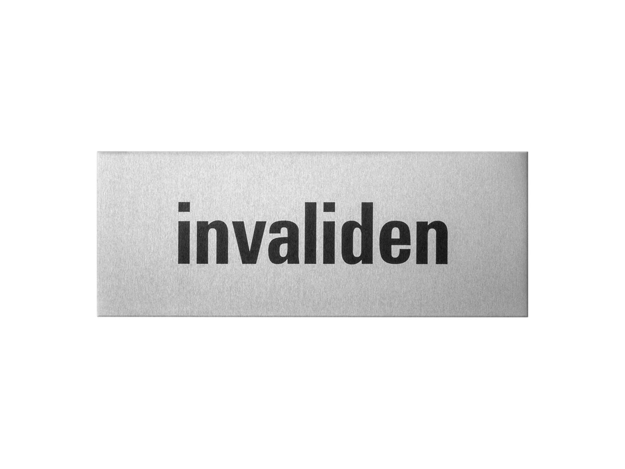 GPF Deurbordje 'Invaliden' rechthoekig zelfk ALUMINIUM