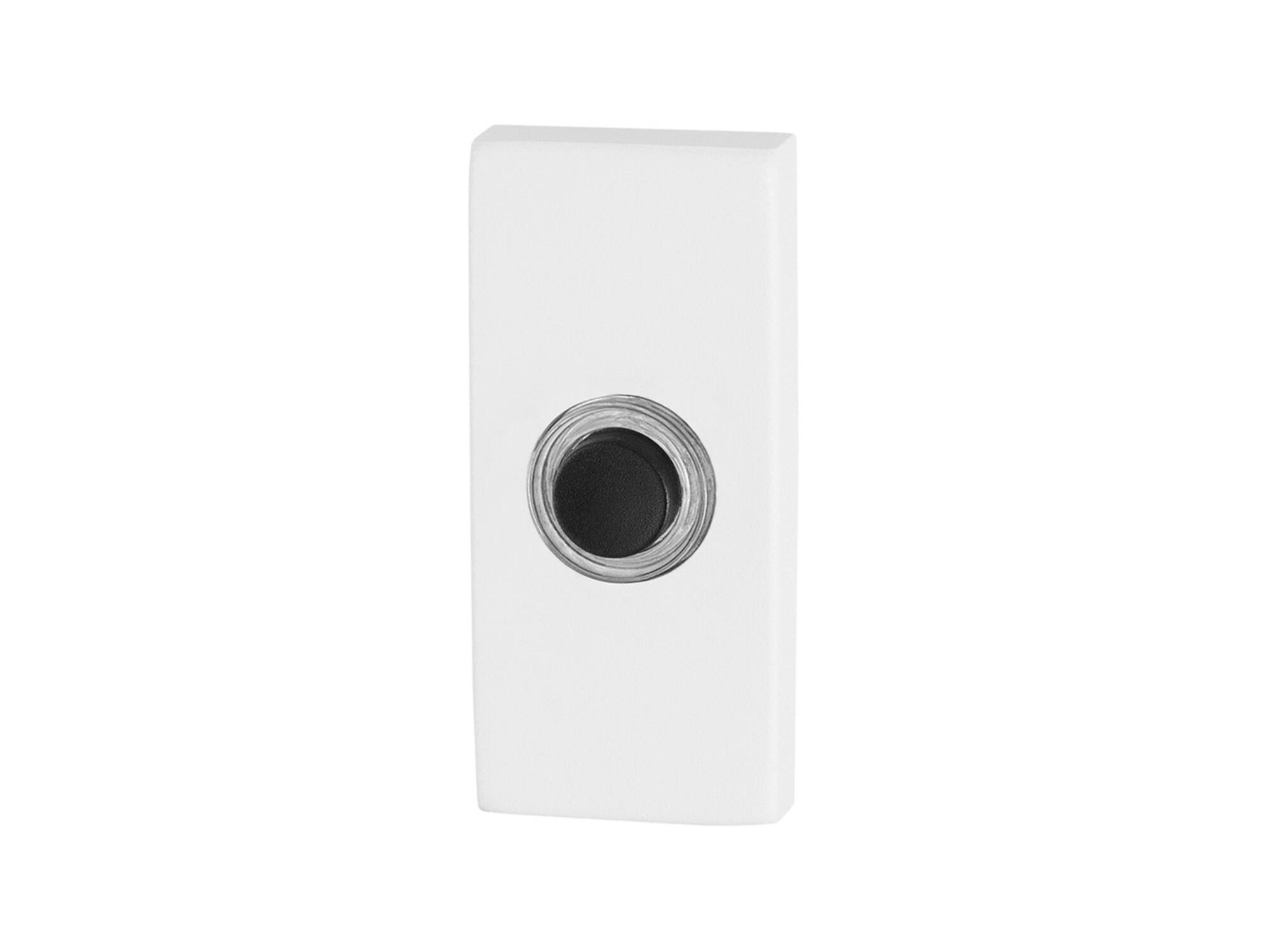 GPF Beldrukker met zwarte button WIT