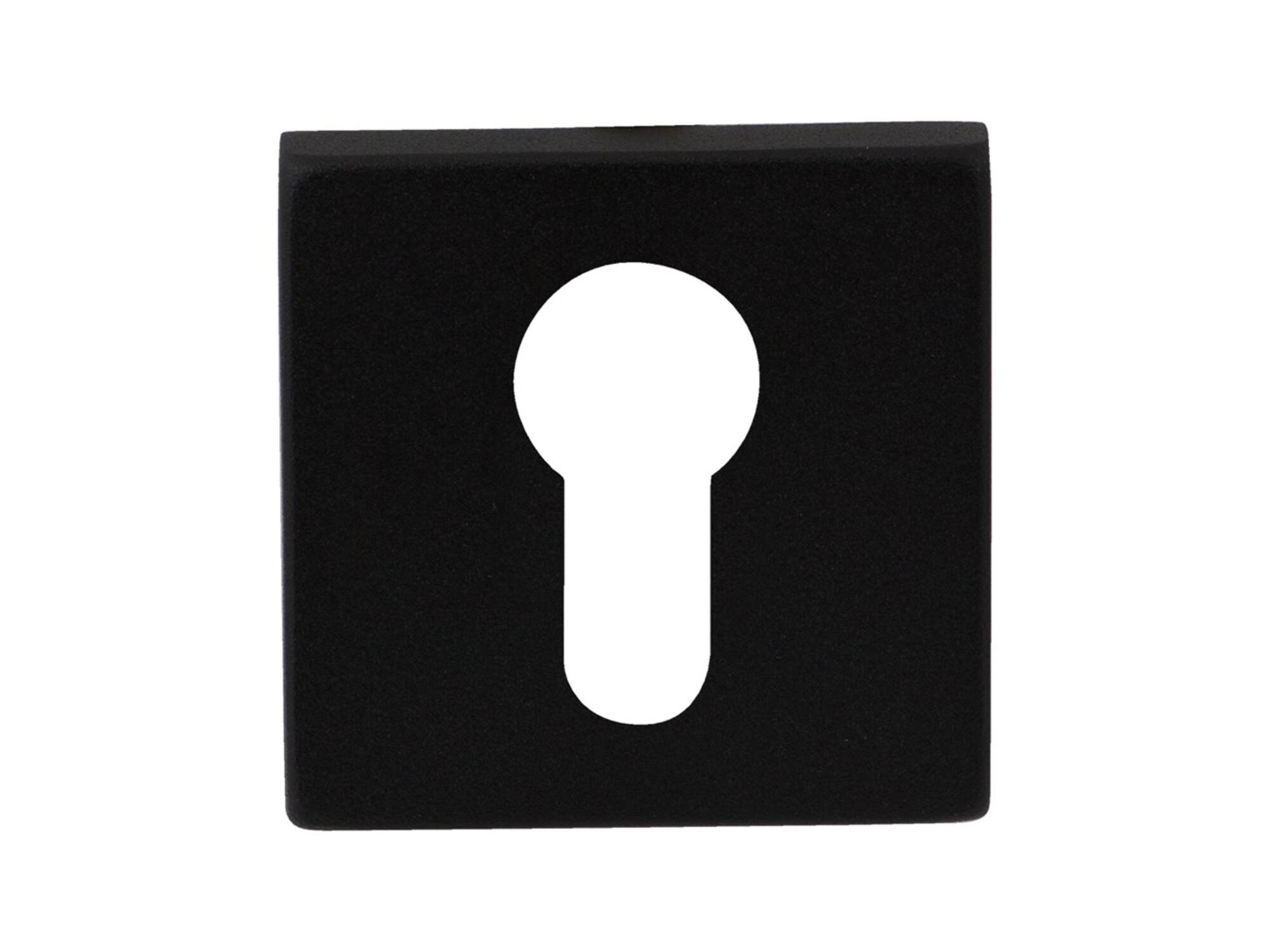 GPF Cilinderrozet vierkant 50x50x8mm Zwart