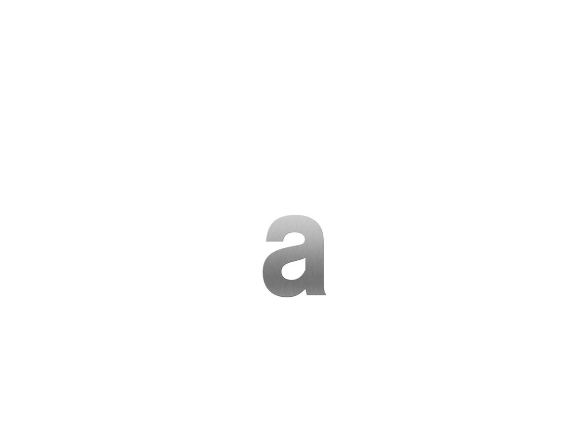 GPF Letter A/ 116 mm RVS geborsteld