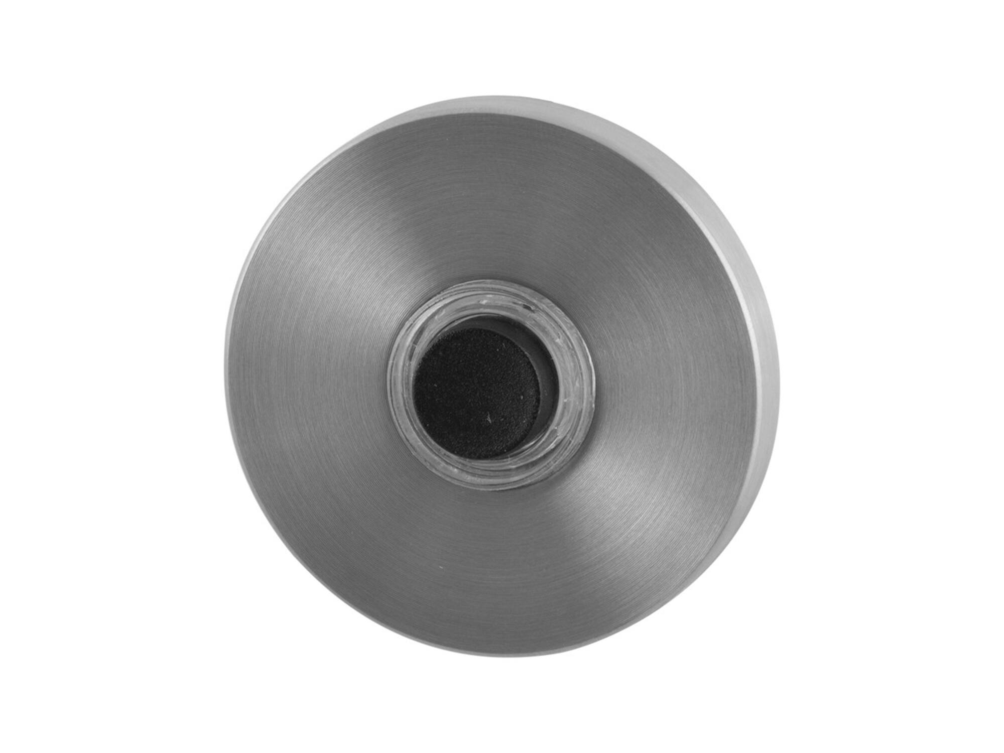 GPF Beldrukker rond met zwarte button RVS GEBORSTELD