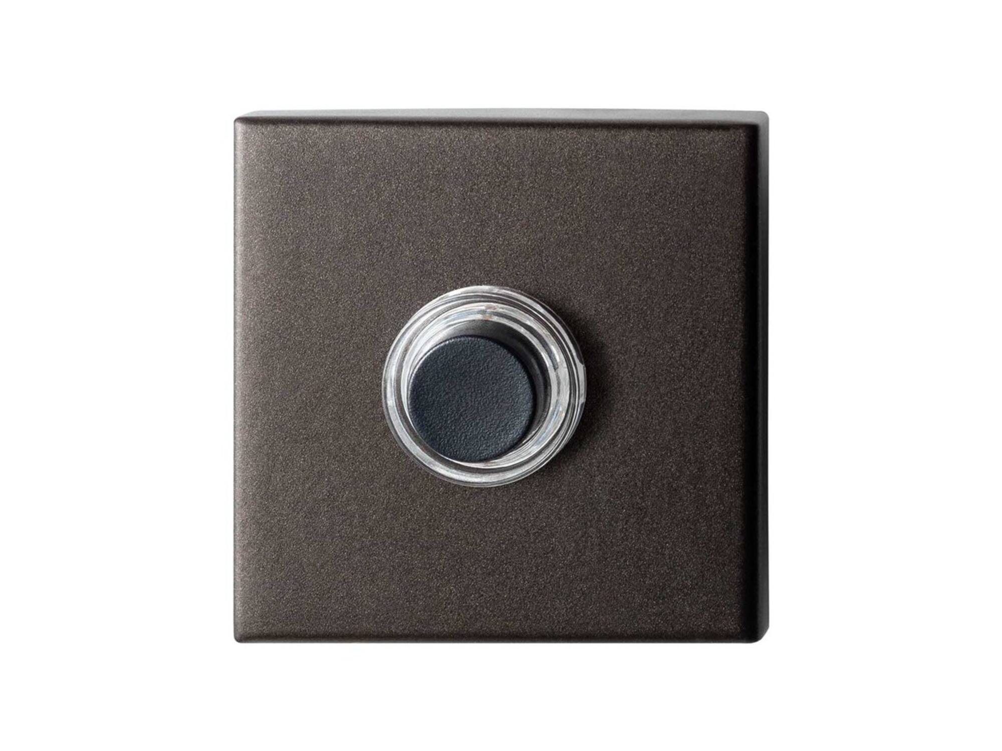 GPF Beldrukker vierkant met zwarte button DARK BLEND