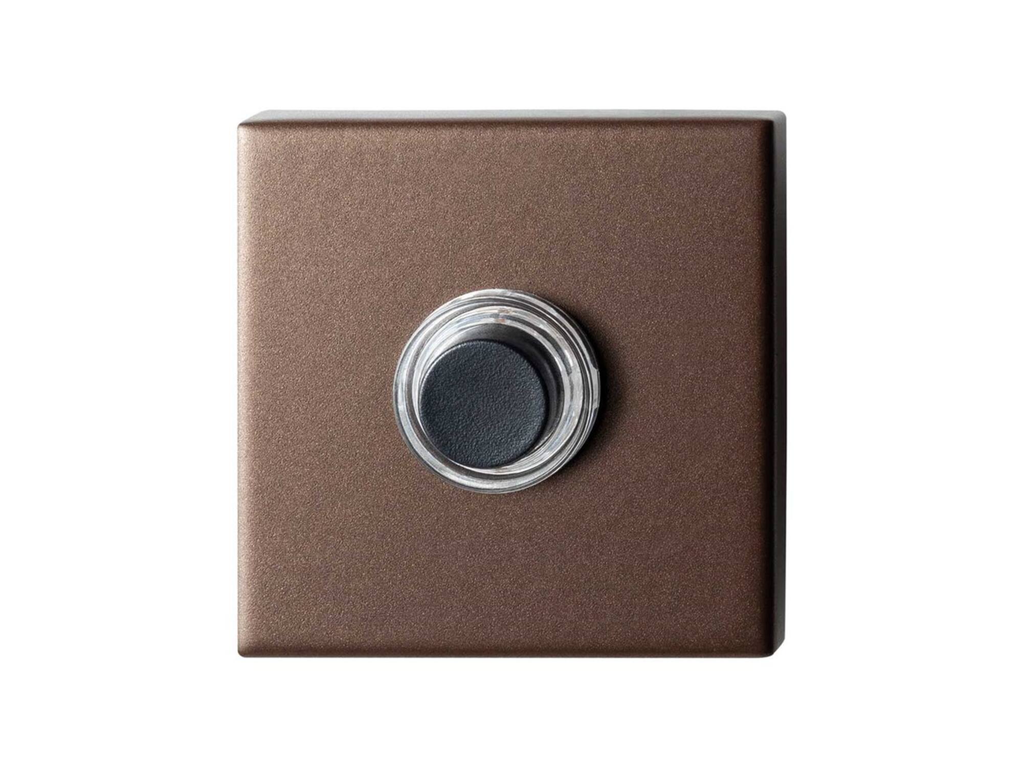 GPF Beldrukker vierkant met zwarte button BRONZE BLEND