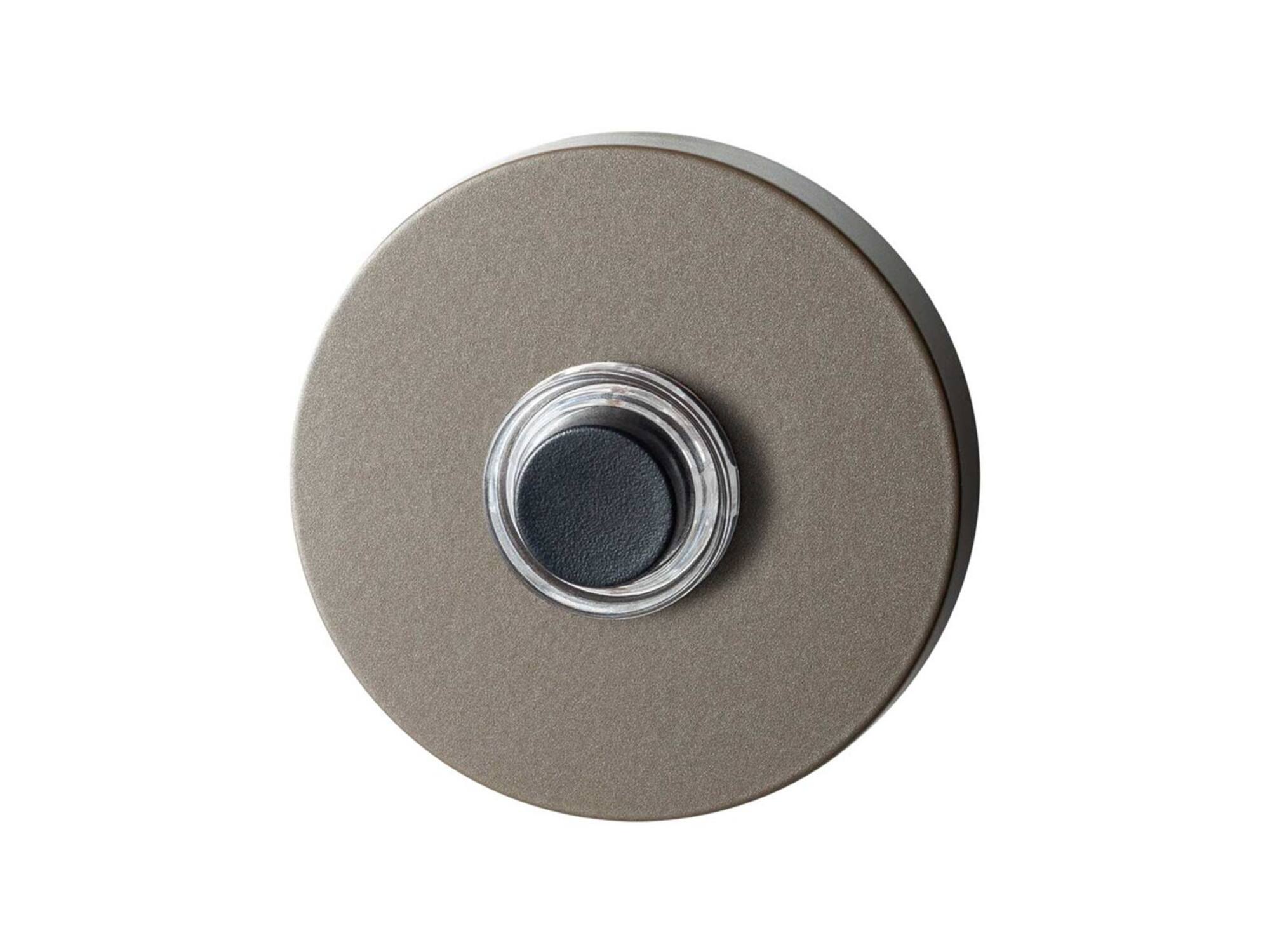 GPF Beldrukker rond met zwarte button MOCCA BLEND