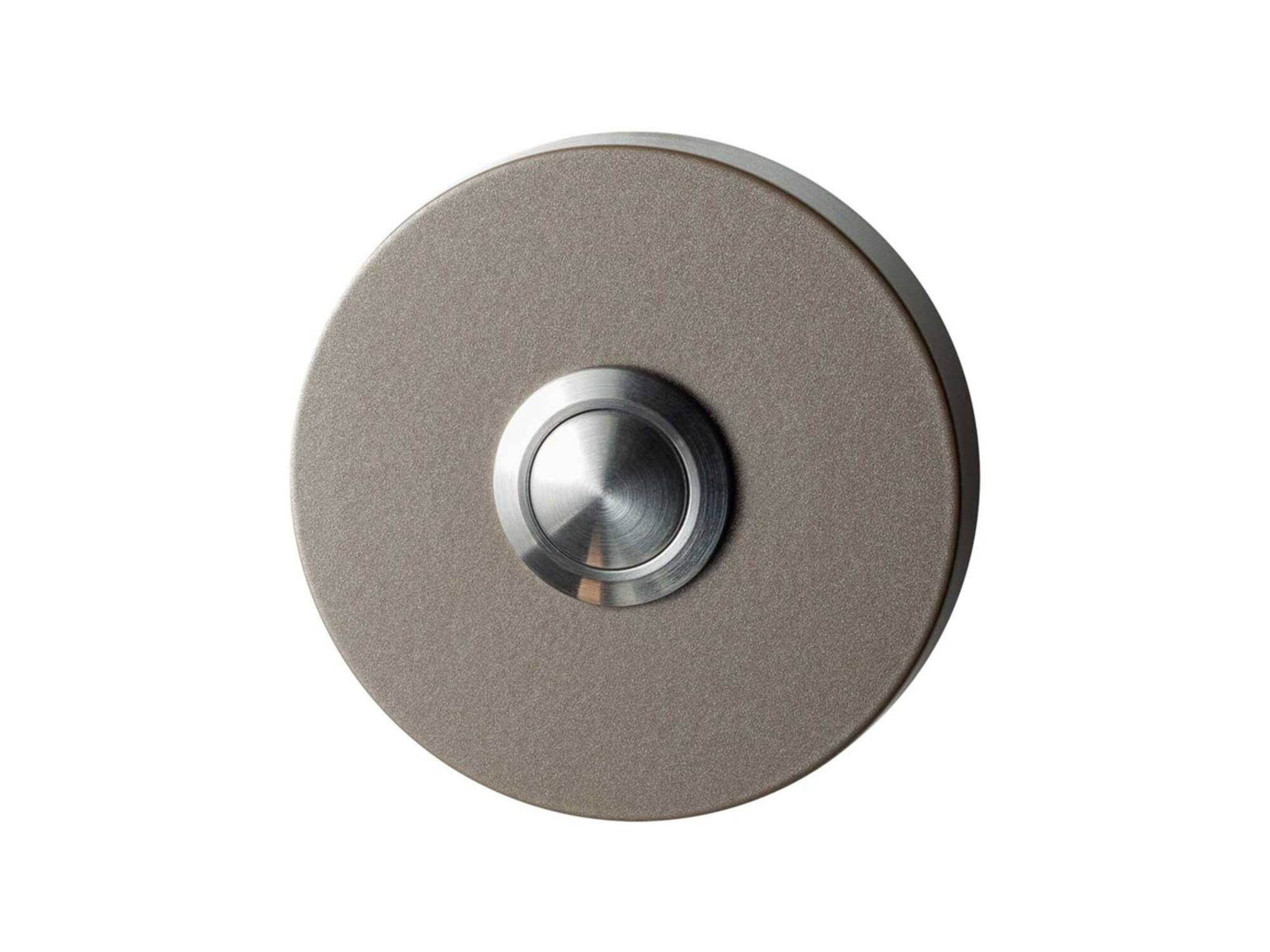 GPF Beldrukker rond met RVS button MOCCA BLEND
