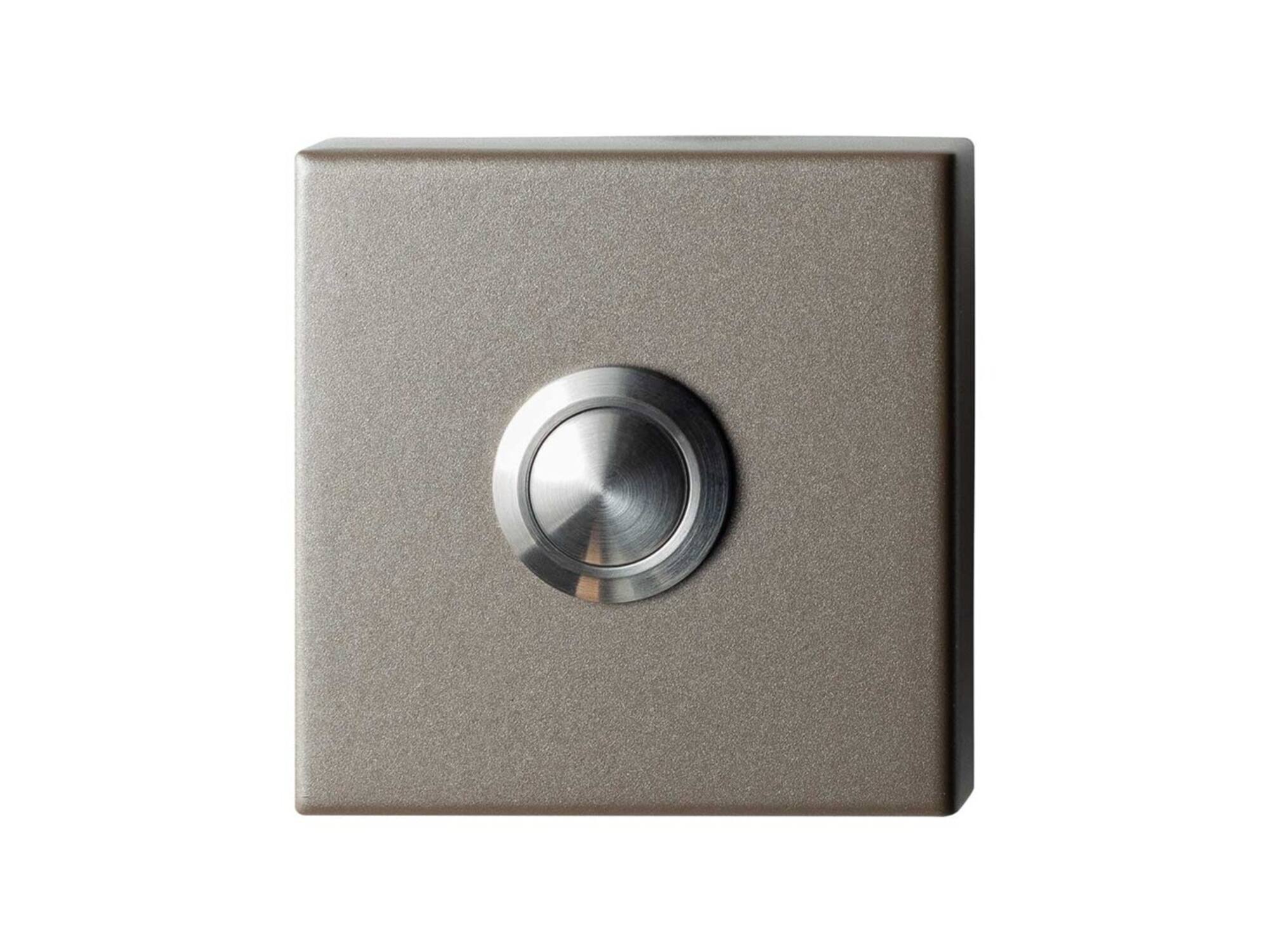 GPF Beldrukker vierkant met RVS button MOCCA BLEND