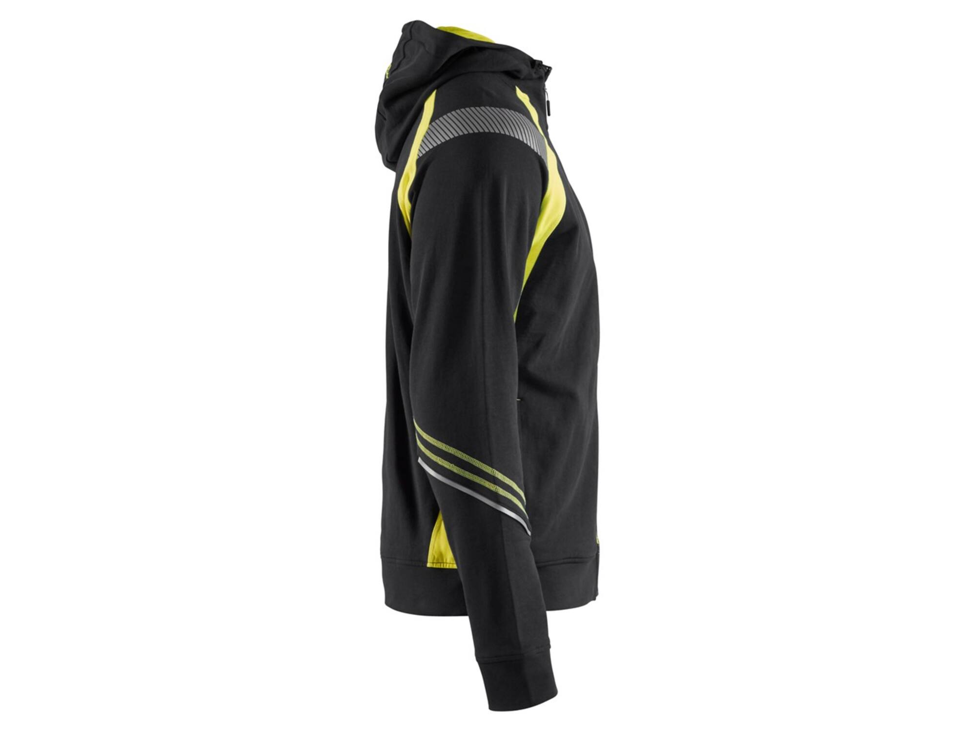 Blaklader Hooded Sweater High Visibility 3433 Zwart/Geel 3XL