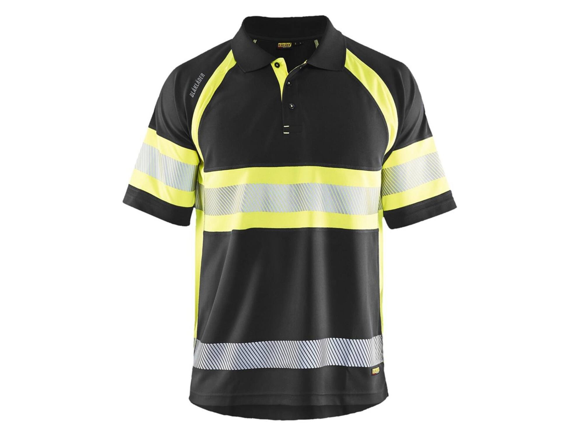 Blaklader Poloshirt High Visiblity 3338 Zwart/Geel XS