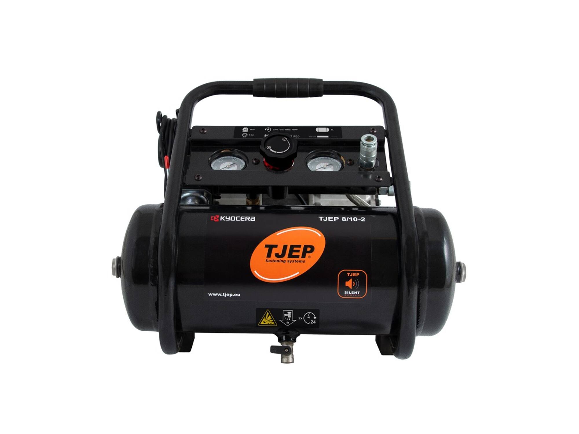 TJEP Compressor olievrij 8/10-2 SILENT 8LITER