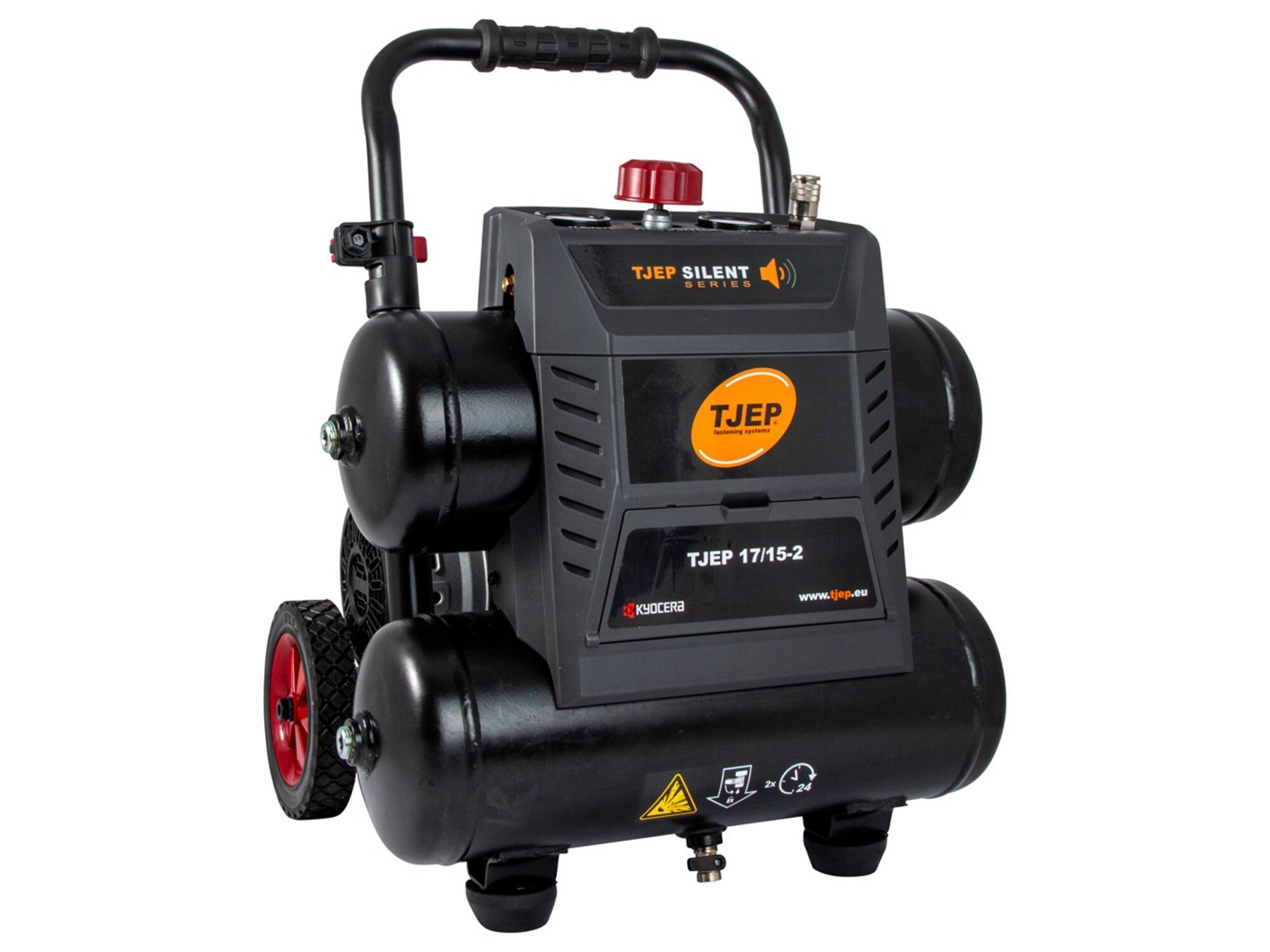 TJEP Compressor olievrij 17/15-2 SILENT 17LITER